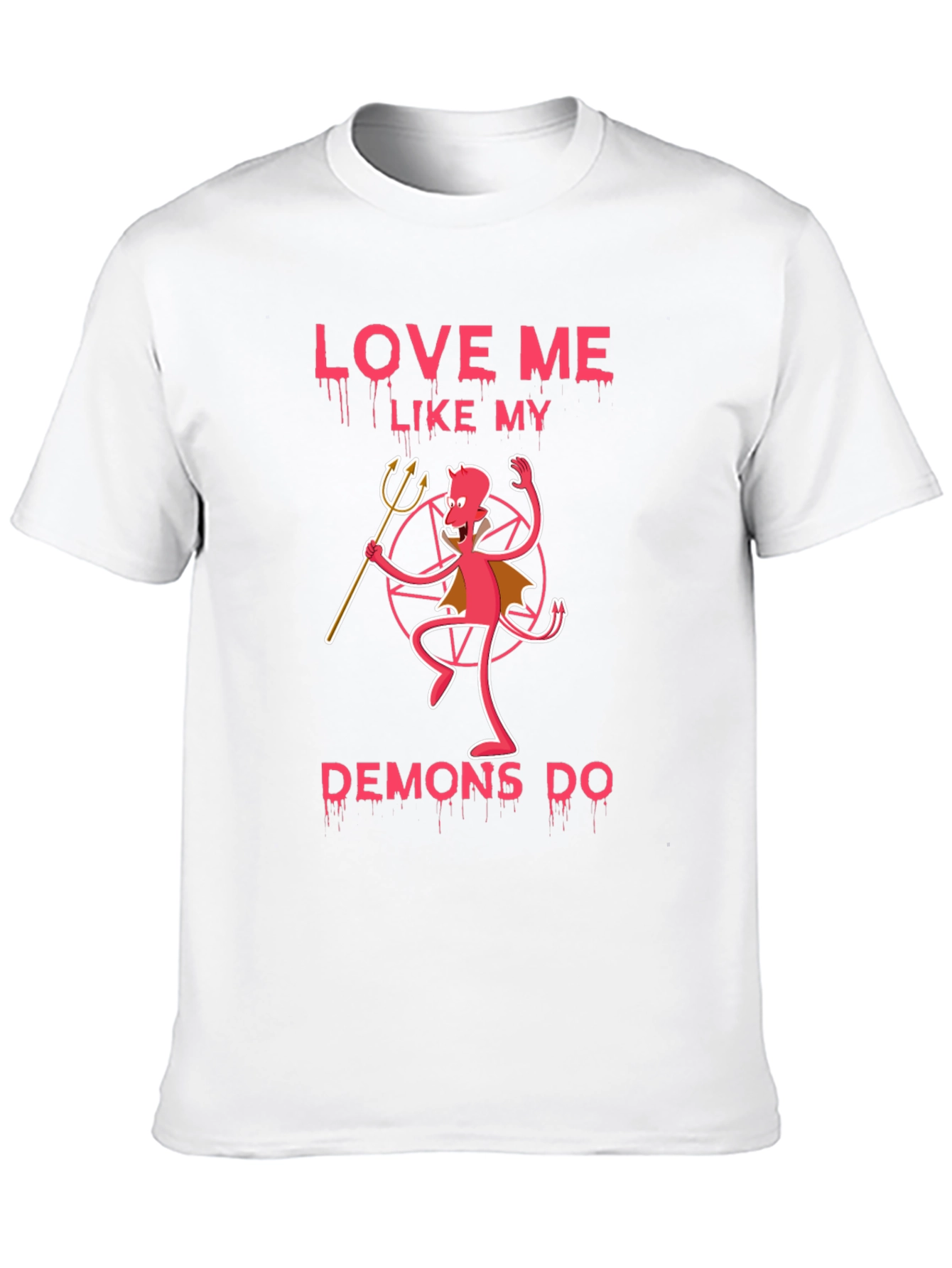 Black Love Me Like My Demons Do Black Graphic Tee view 10