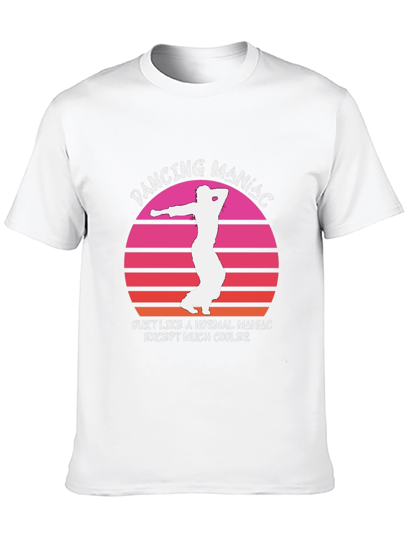 Black Dancing Maniac T-Shirt - Cool Retro Design view 10
