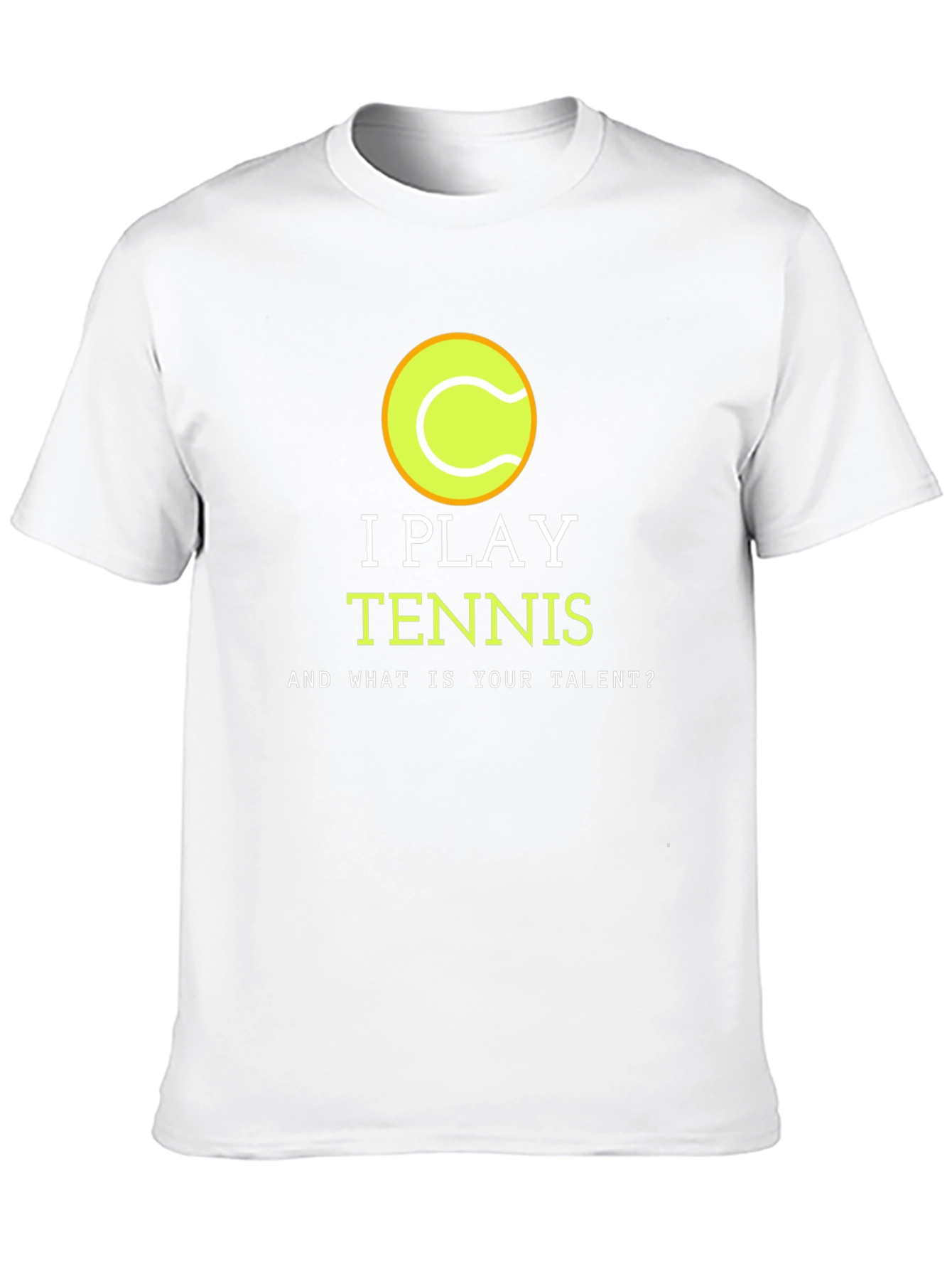 Black I Play Tennis T-Shirt - Funny Athlete Tee view 10