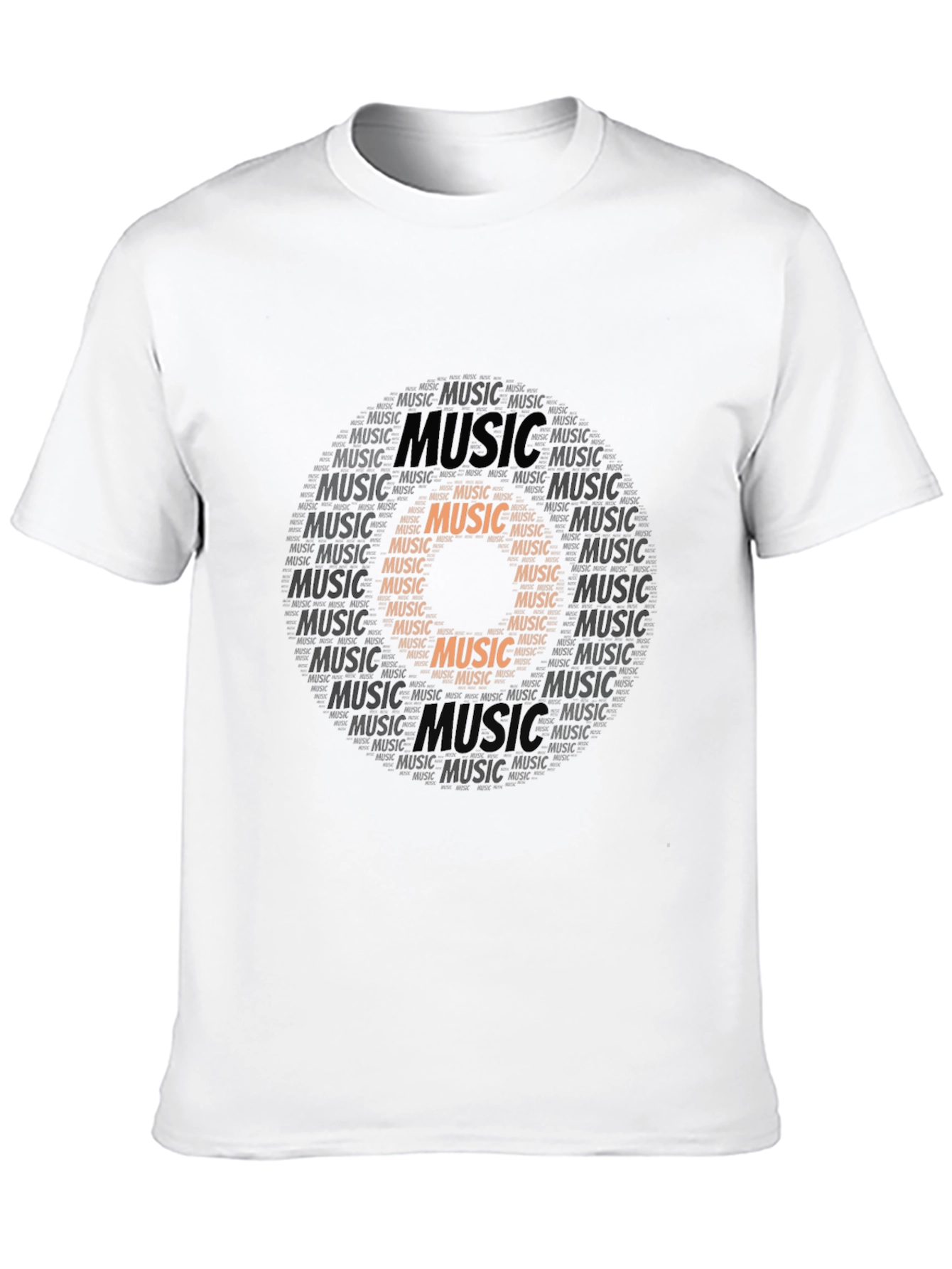 Black Music Record Word Art Graphic Tee view 10