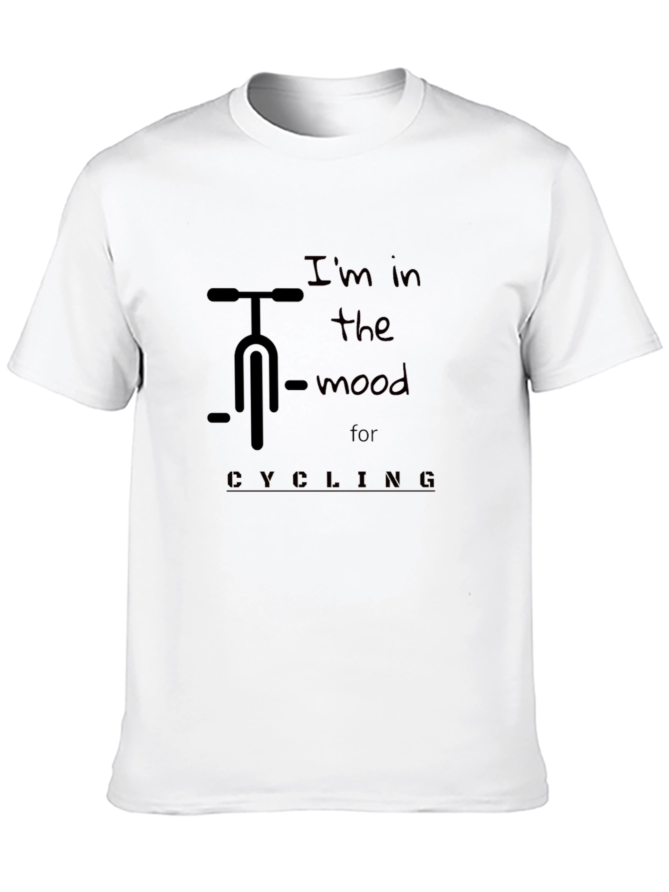 Black Cycling Mood T-Shirt - Bike Graphic Tee view 10
