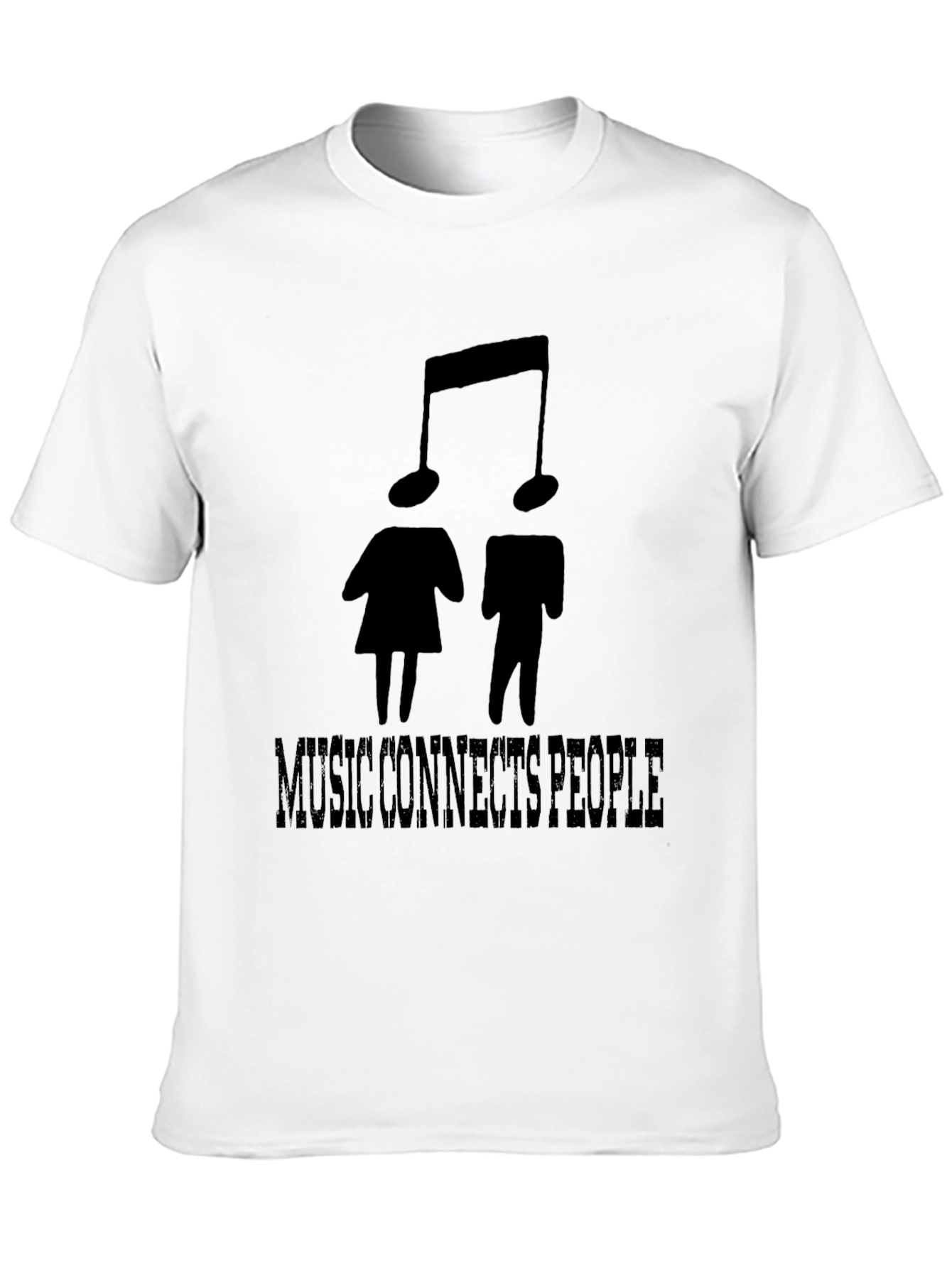 Black Music Connects People Black Graphic T-Shirt view 10