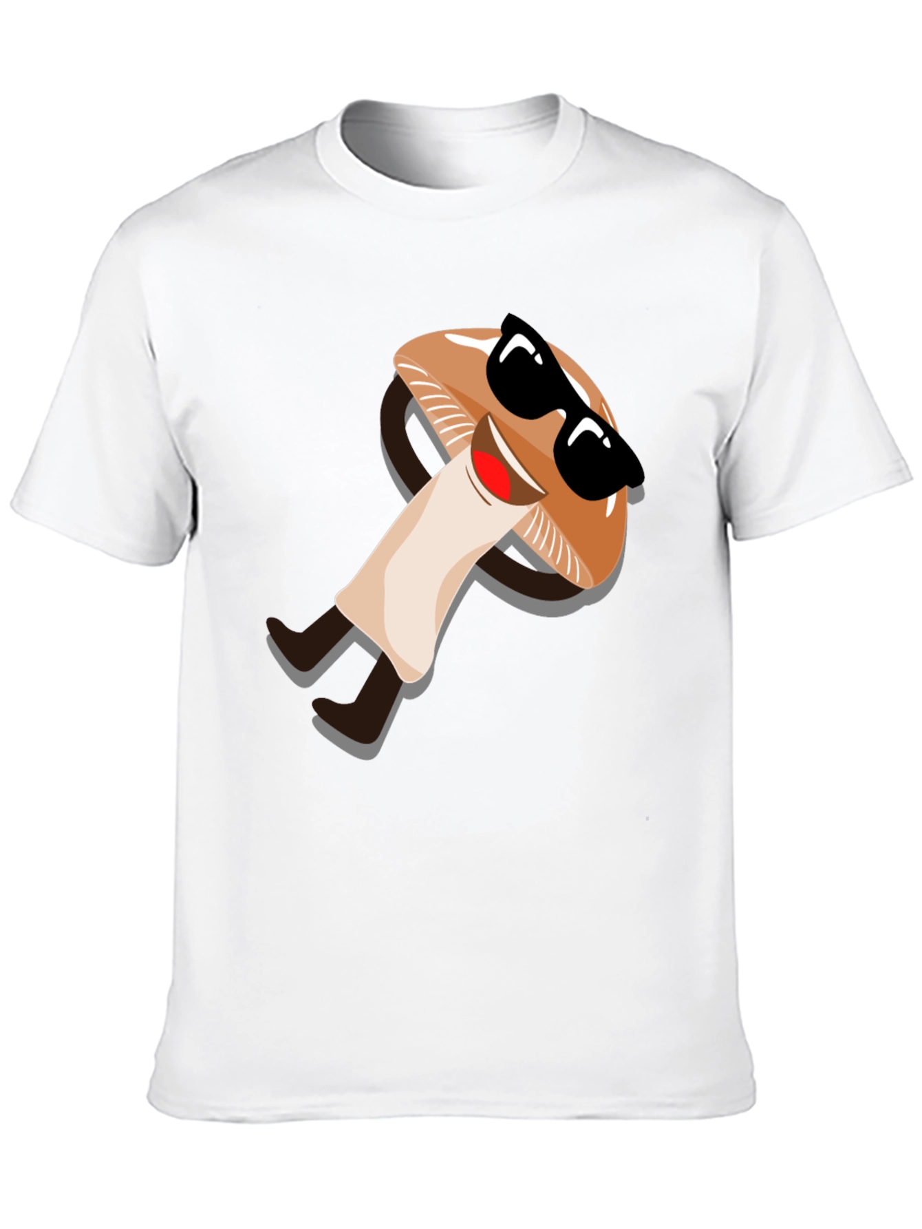 Black Cool Mushroom Graphic Tee view 10