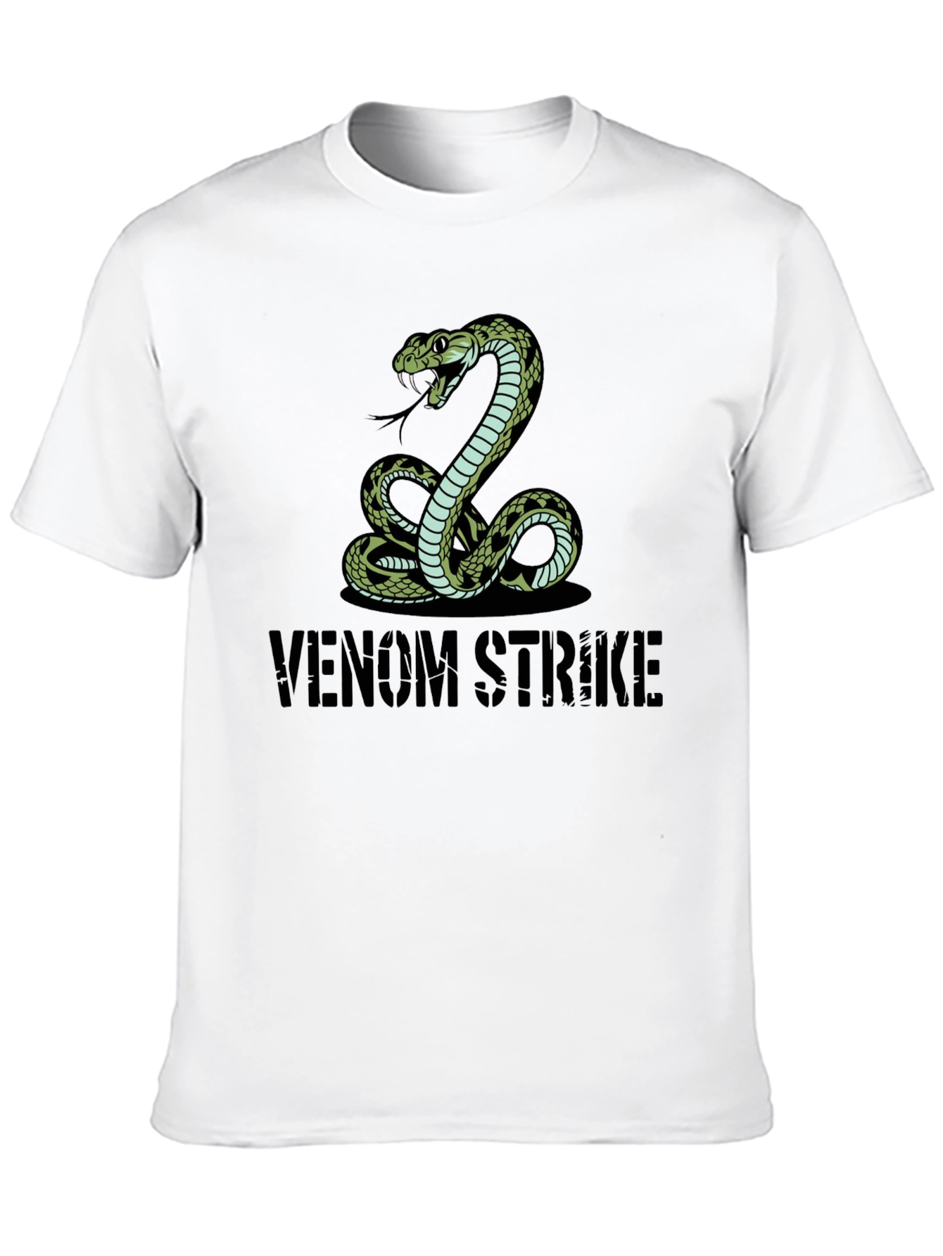 Black Venom Strike Snake Graphic Tee view 10
