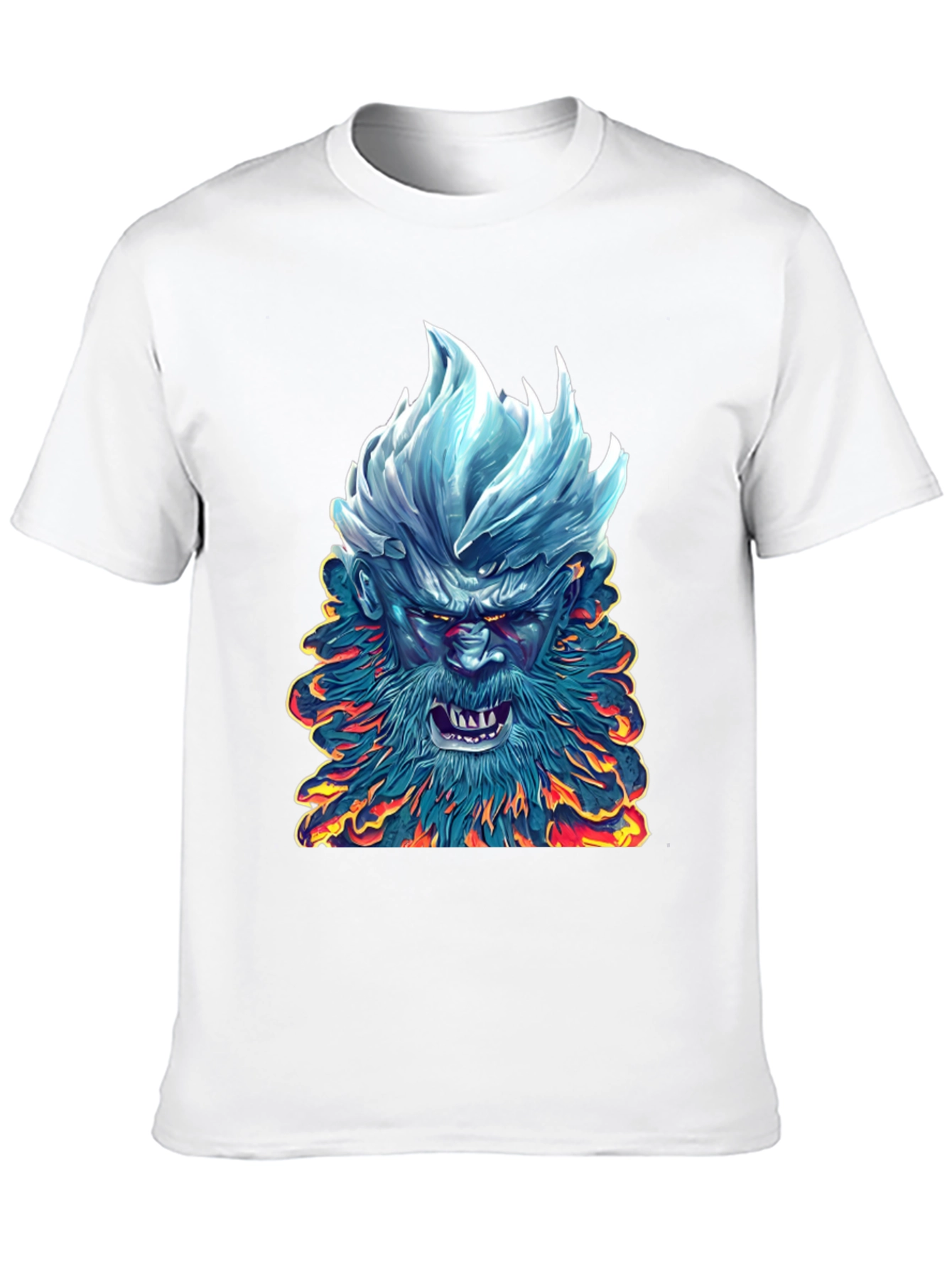 Black Ice & Fire Demon Graphic Tee - Black view 10
