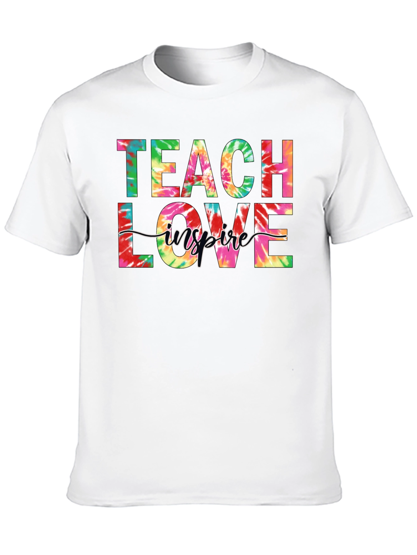 Black Teach Love Inspire Tie Dye Graphic Tee view 10
