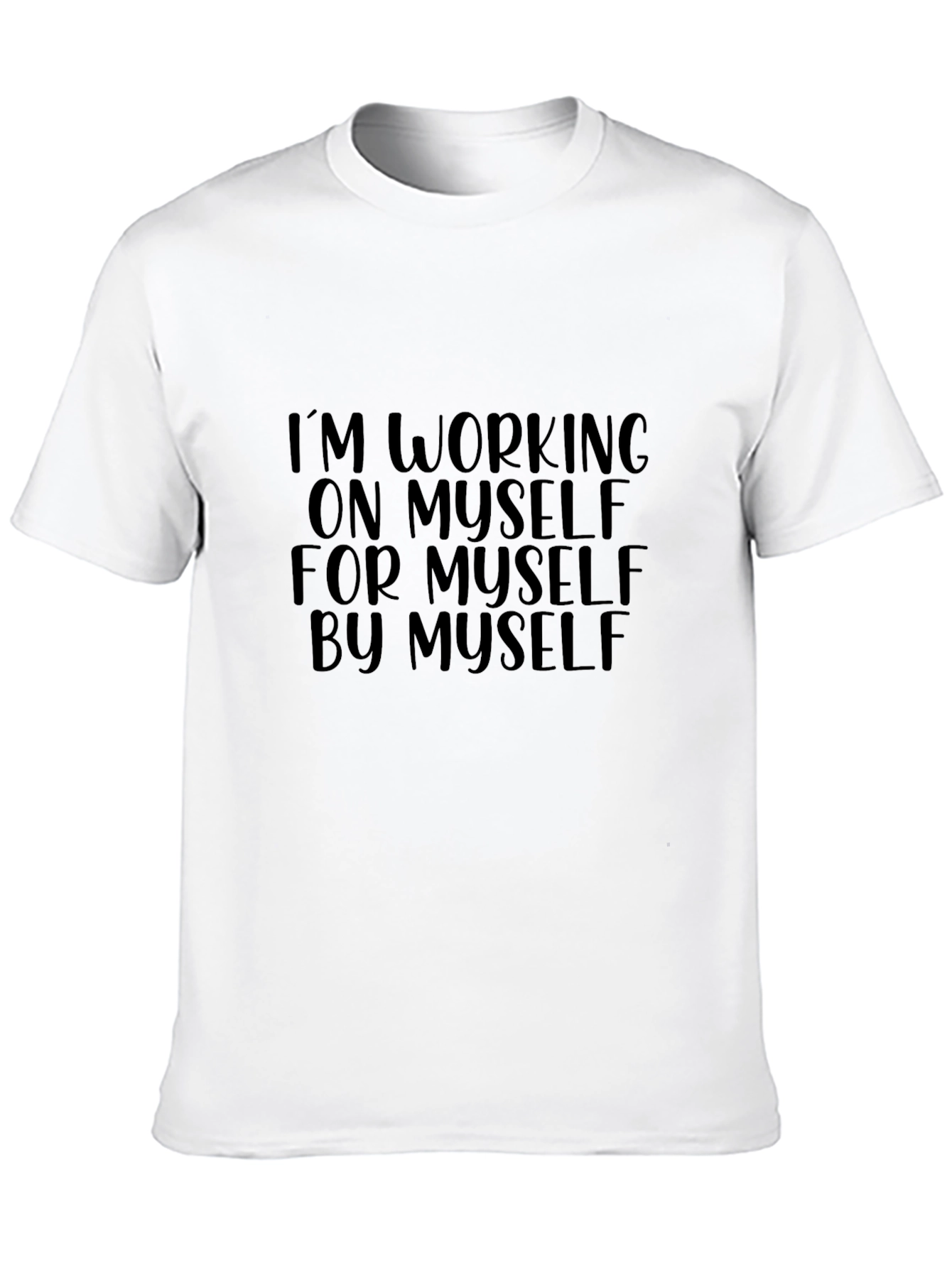 Black Working On Myself T-Shirt | Motivational Tee view 10