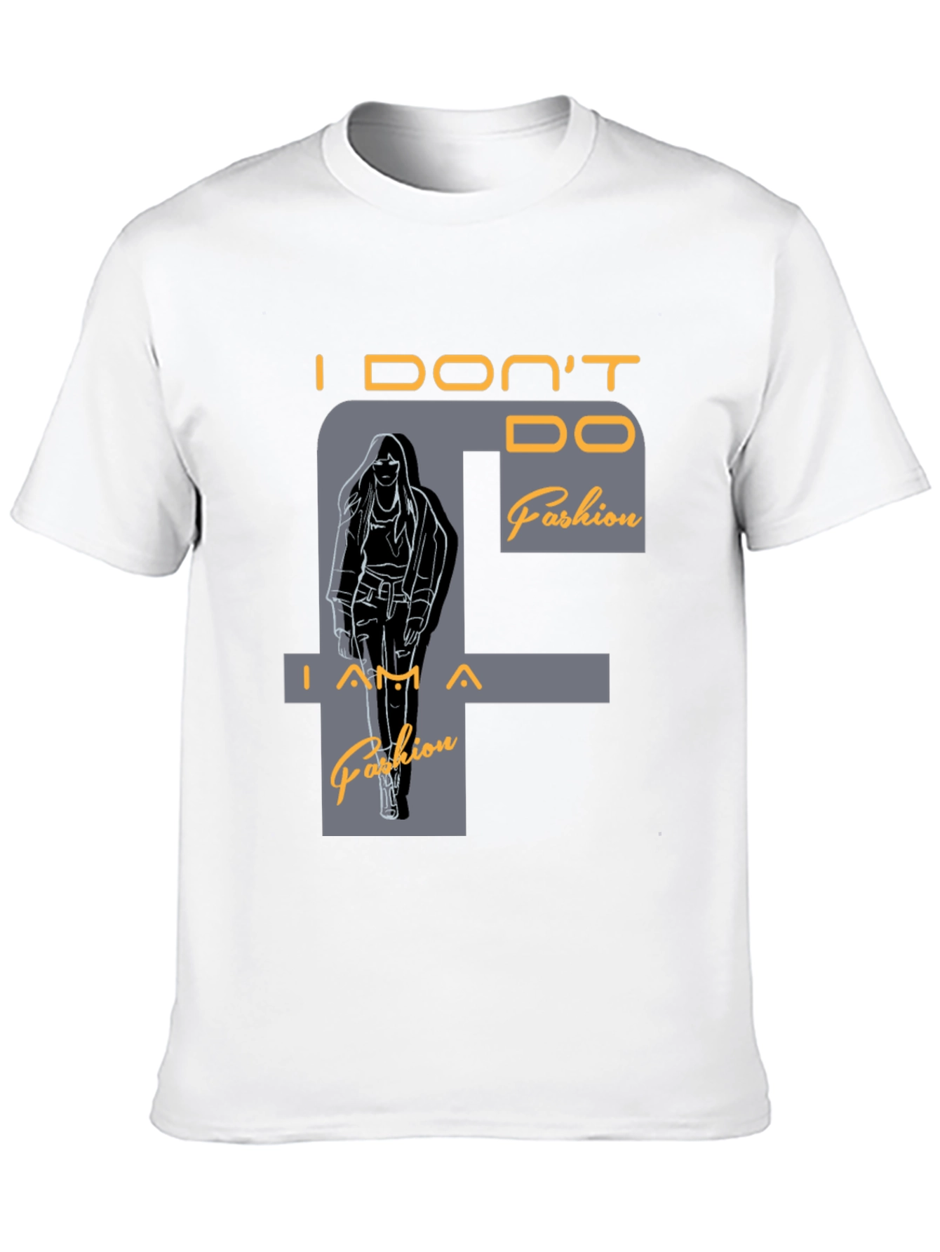 Black I DON'T DO Fashion T-Shirt view 10