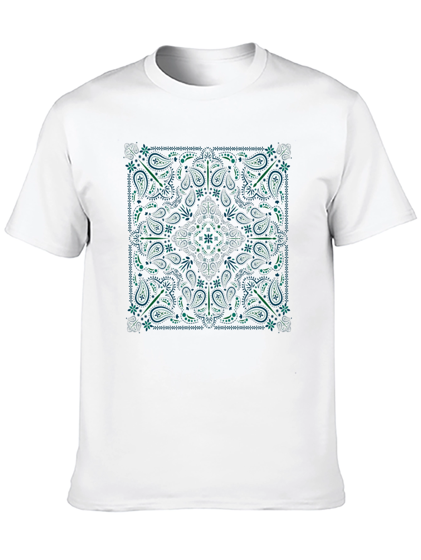 Black Black Bandana Paisley Graphic T-Shirt view 10