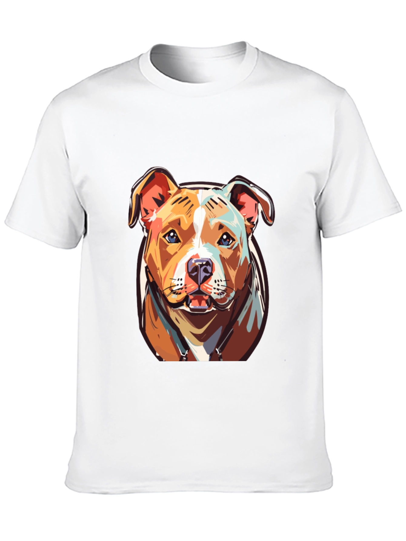 Black Cool Pitbull Dog Graphic Print Tee view 10