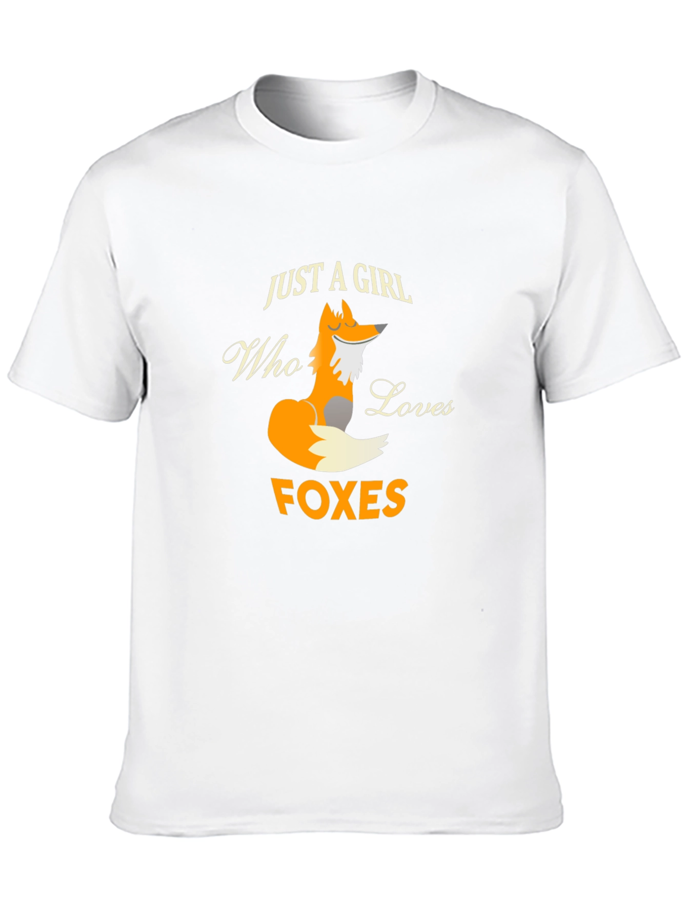 Black Just A Girl Who Loves Foxes Graphic T-Shirt view 10