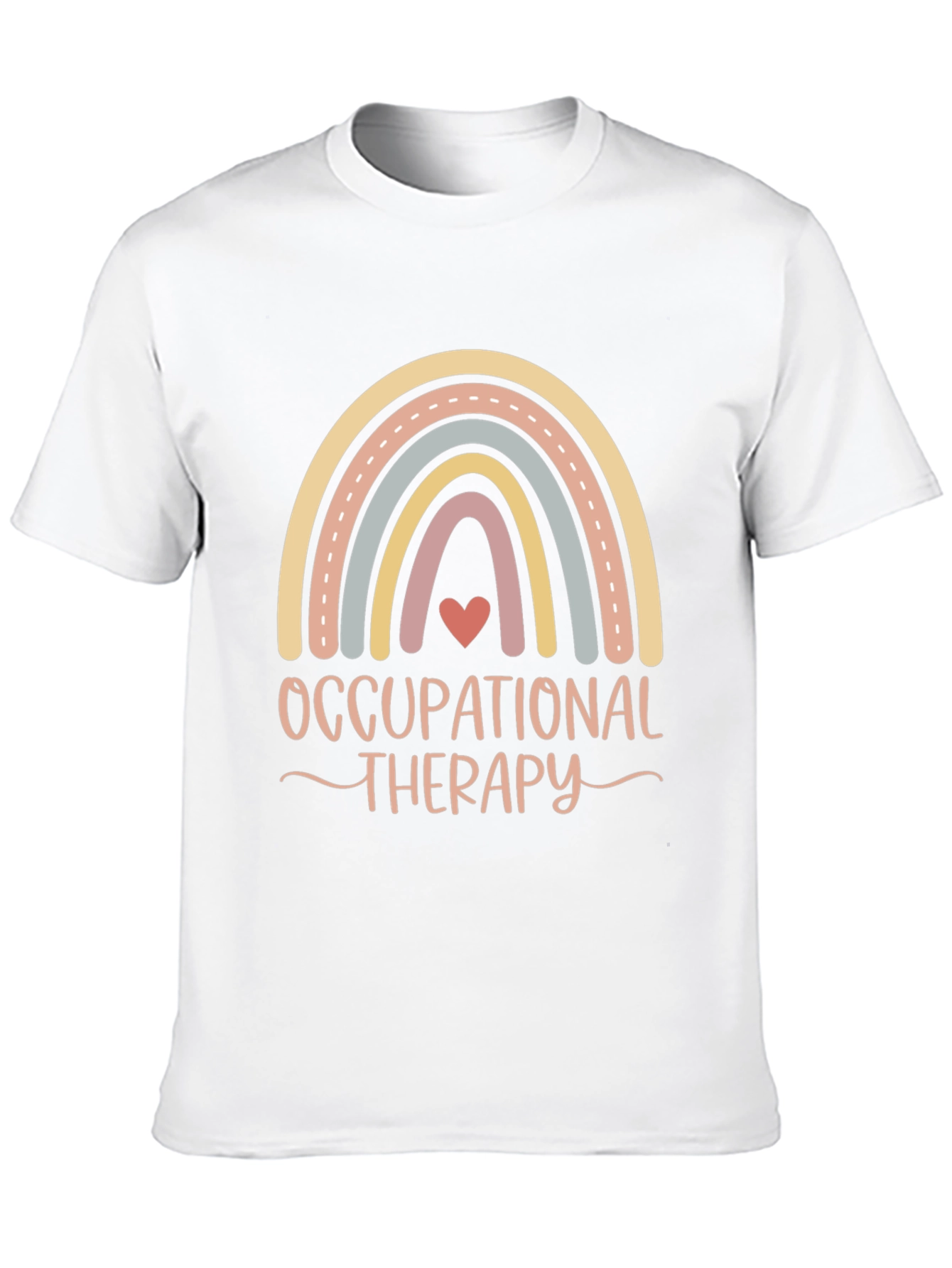 Black Occupational Therapy Rainbow T-Shirt view 10