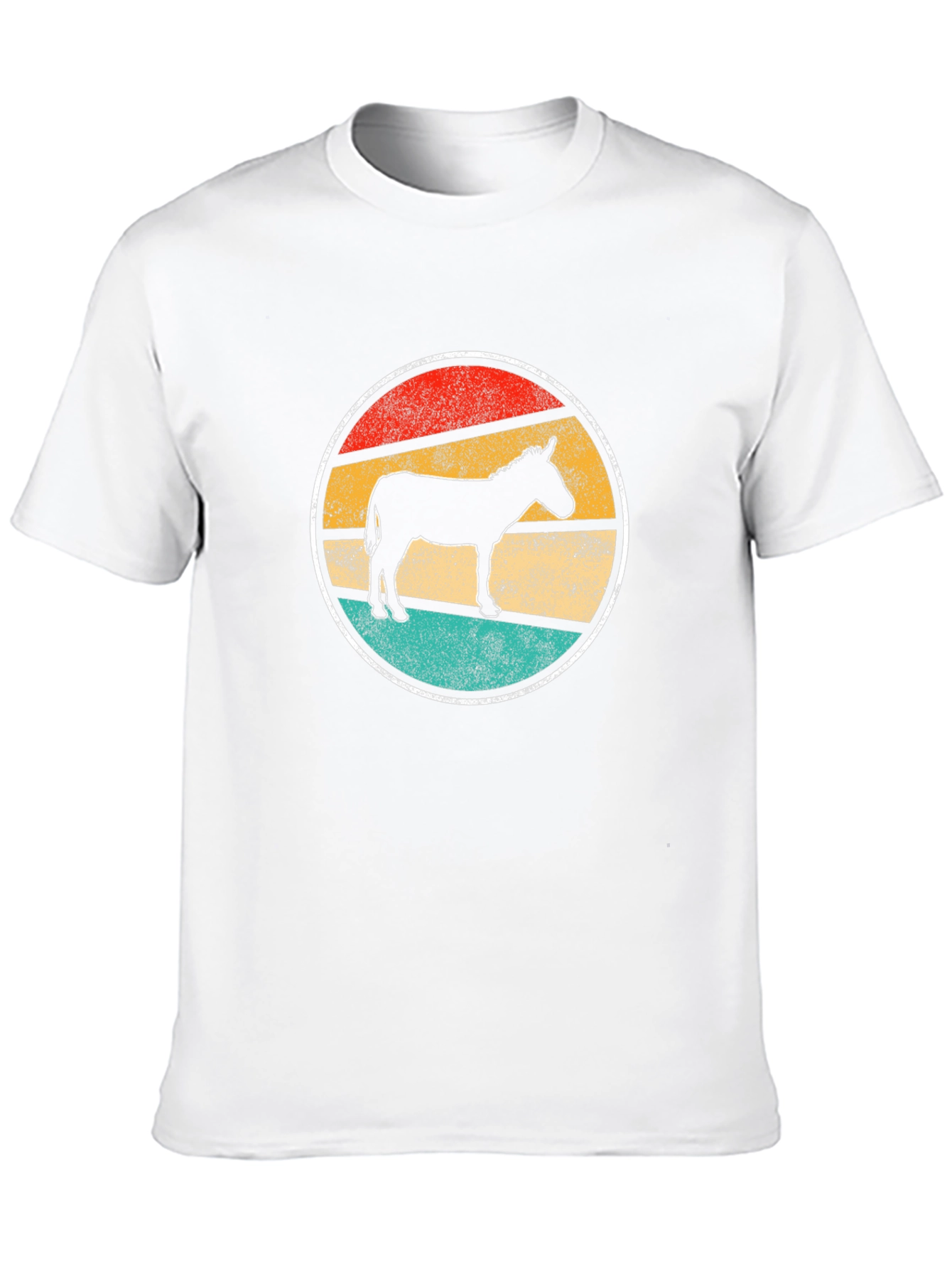 Black Retro Donkey T-Shirt - Black Cotton Crew Neck Tee view 10