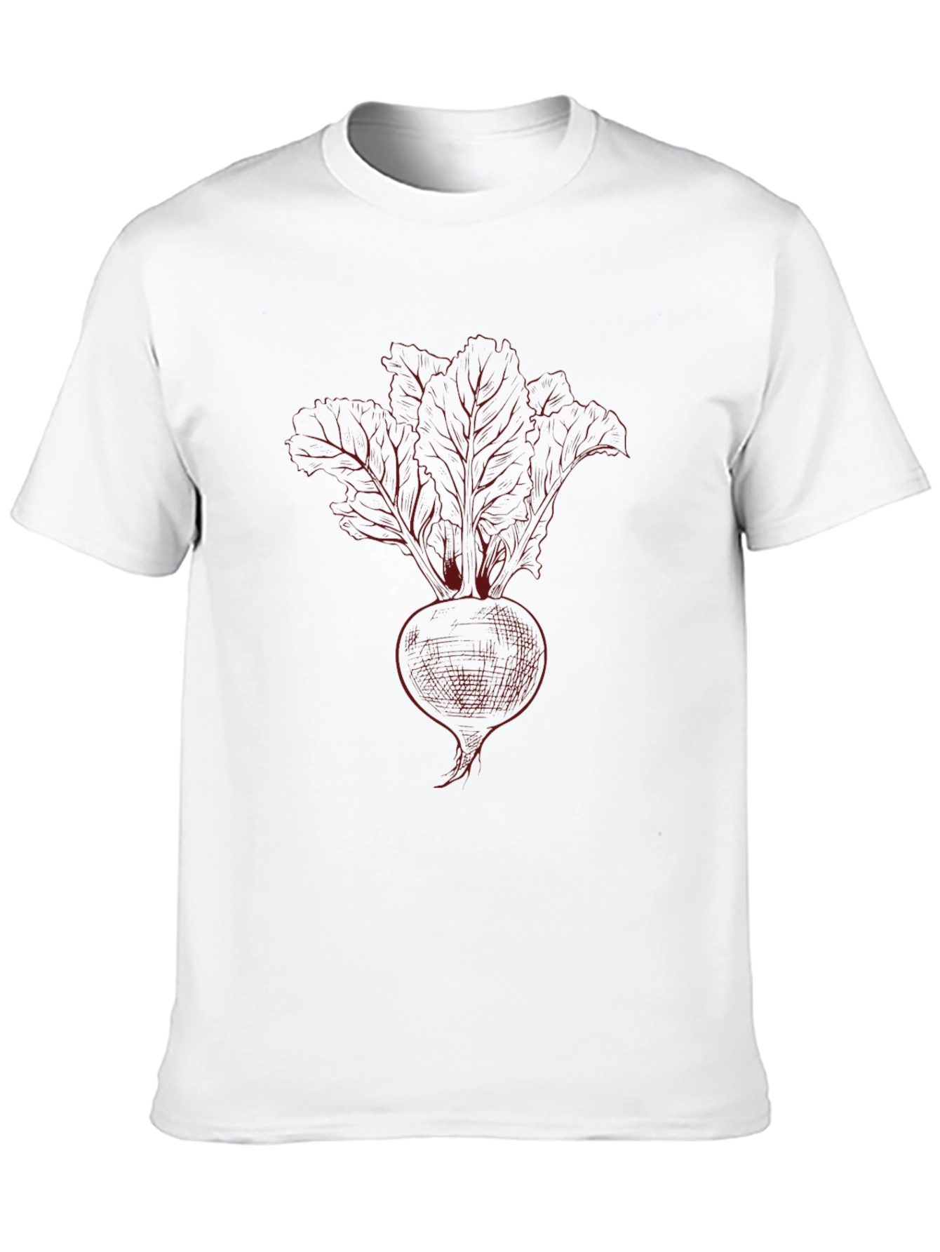 Black Beetroot Sketch Graphic Tee - Black Cotton T-Shirt view 10