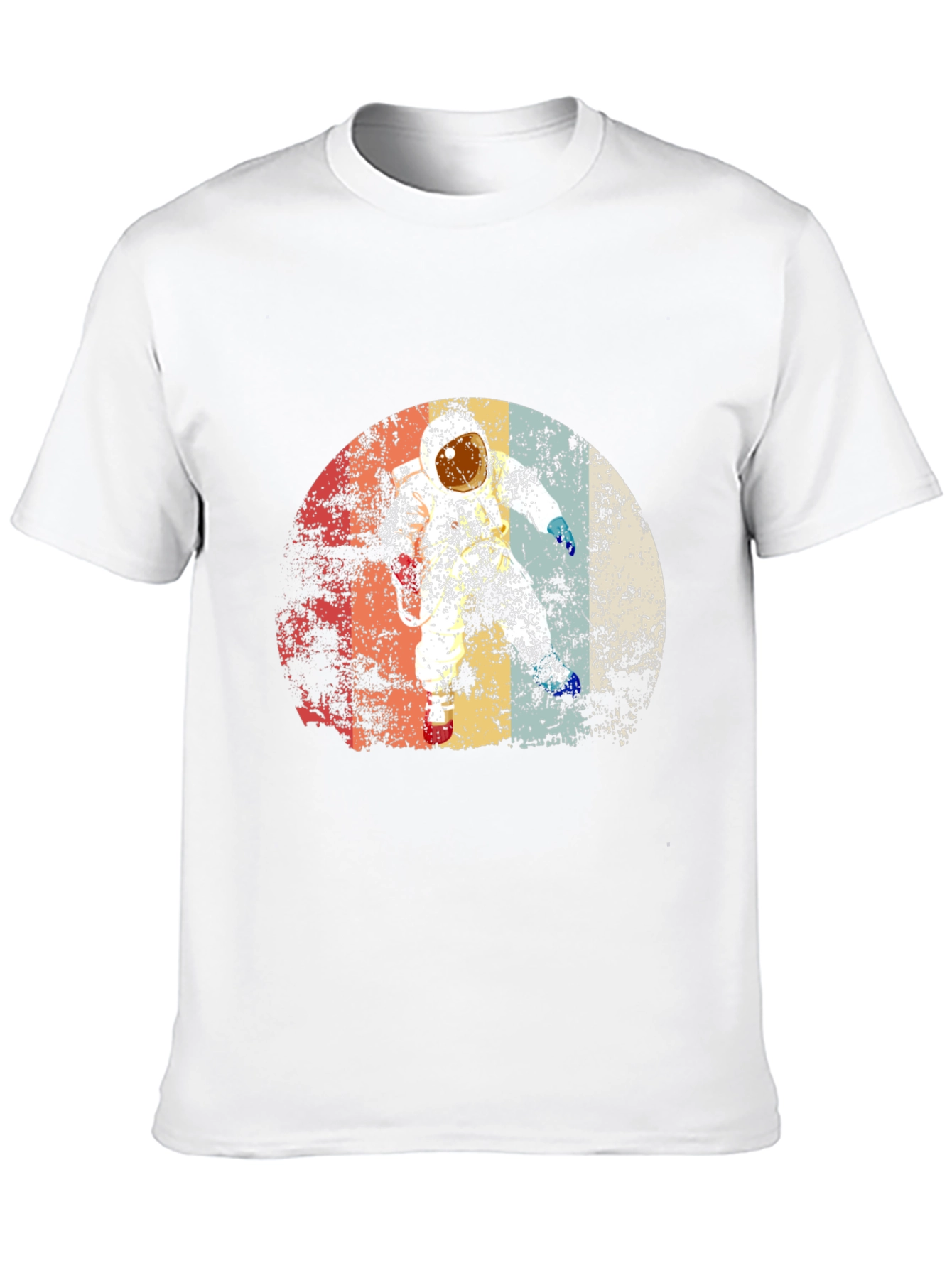 Black Retro Astronaut Graphic Black T-Shirt view 10