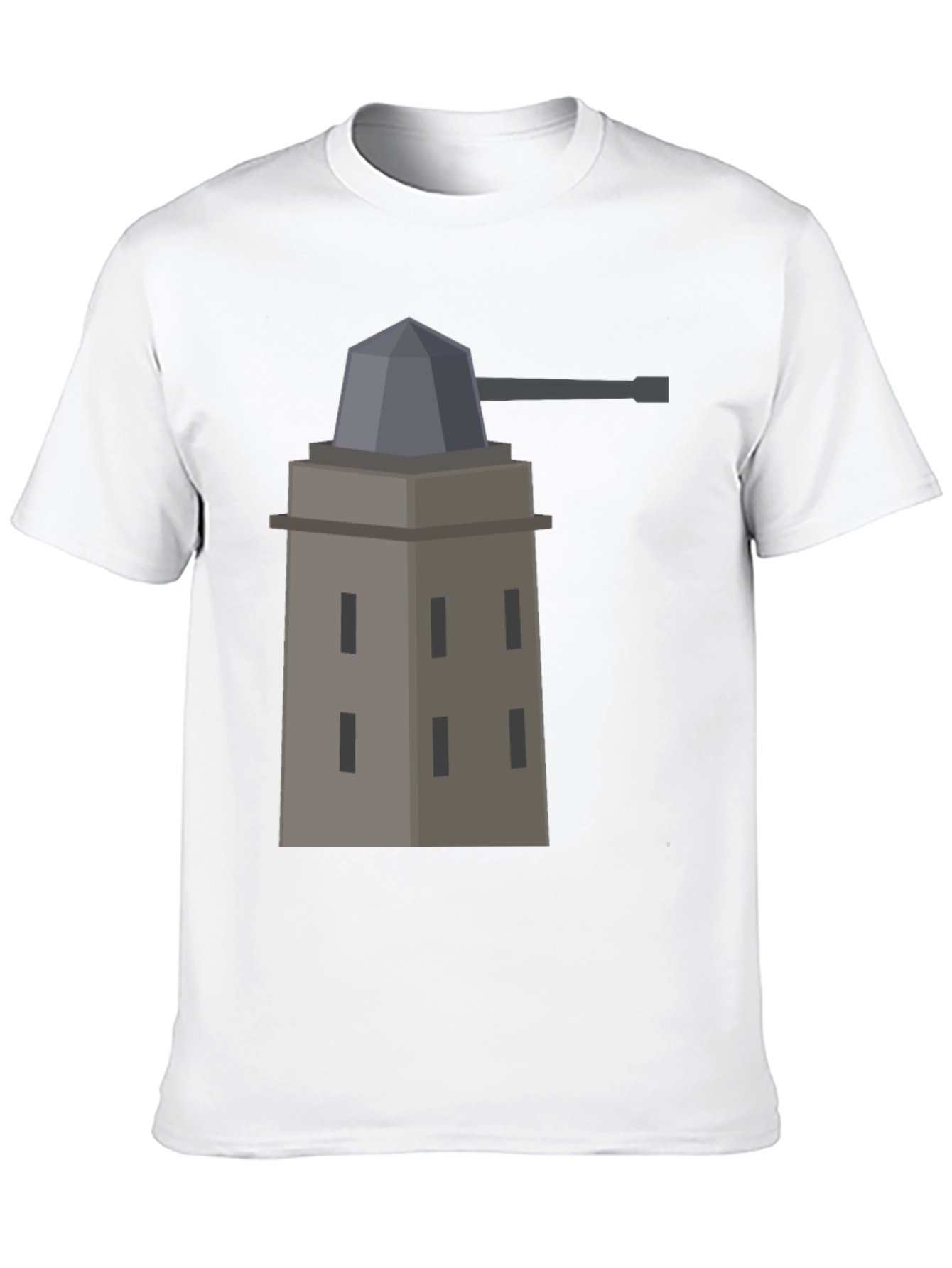 Black Fort Tee - Novelty Graphic Print T-Shirt view 10