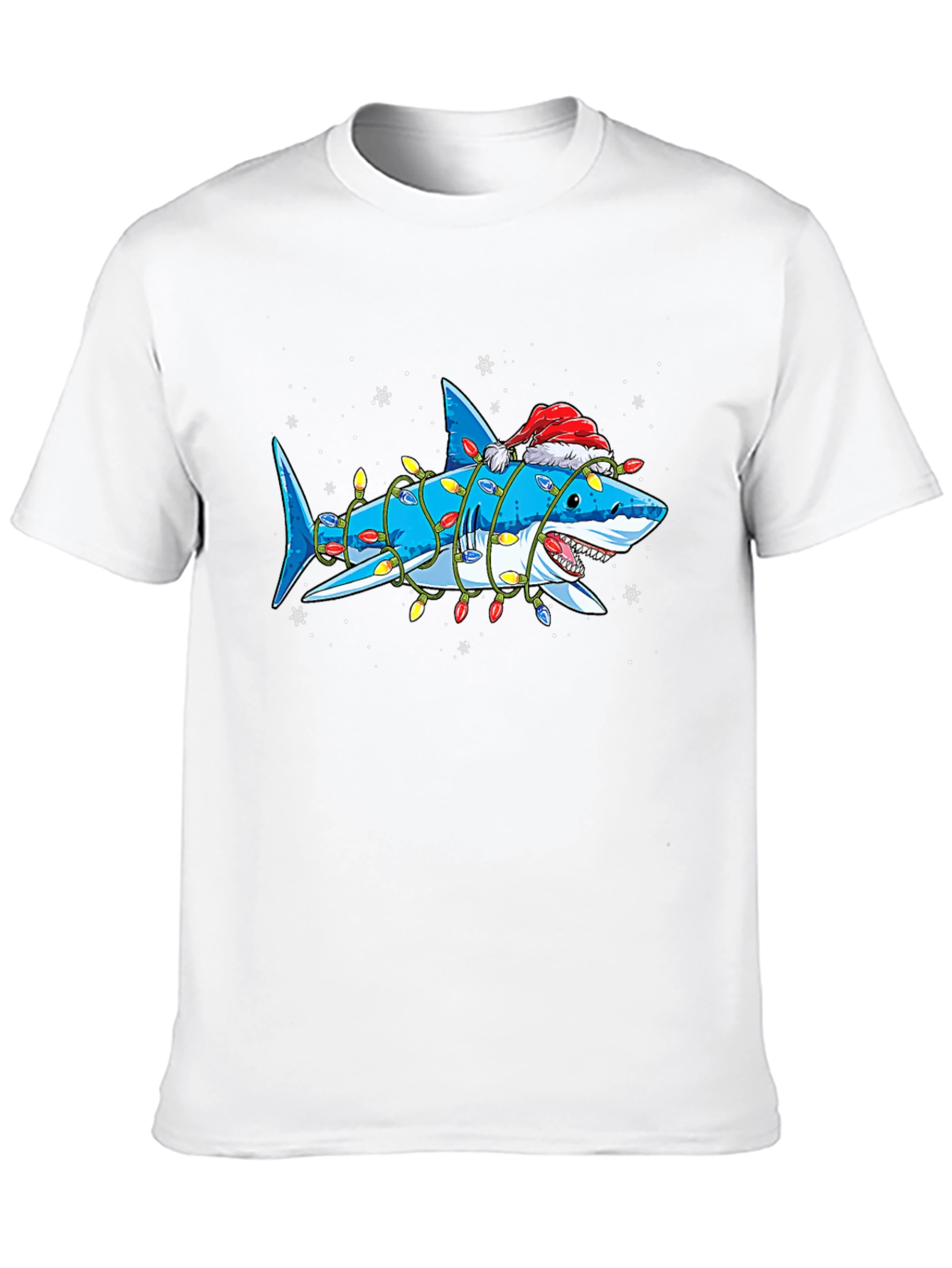 Christmas Shark T-Shirt with Holiday Lights - 10
