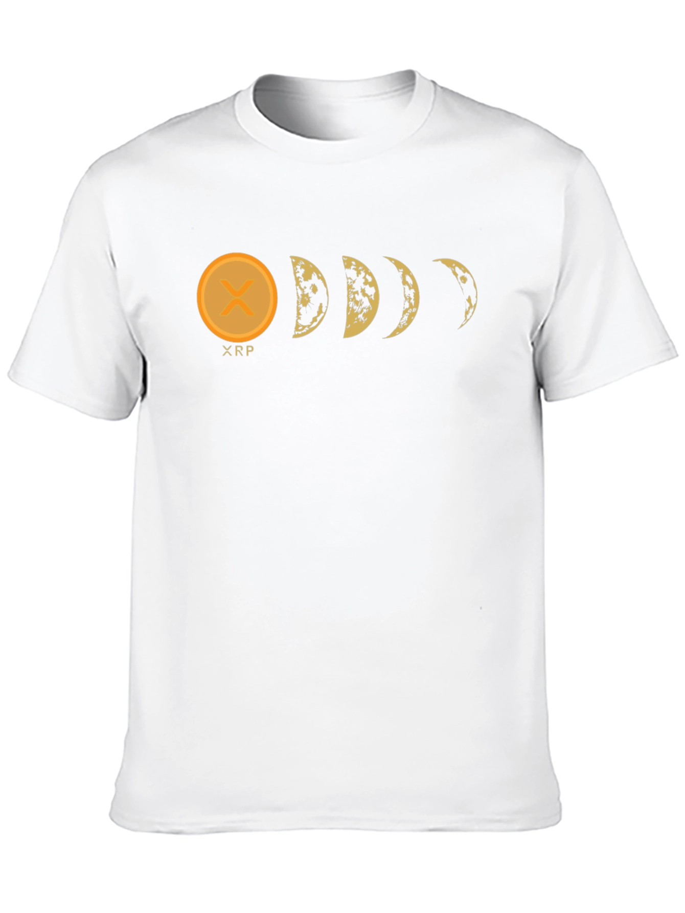 Black XRP to the Moon Phases Black T-Shirt view 10
