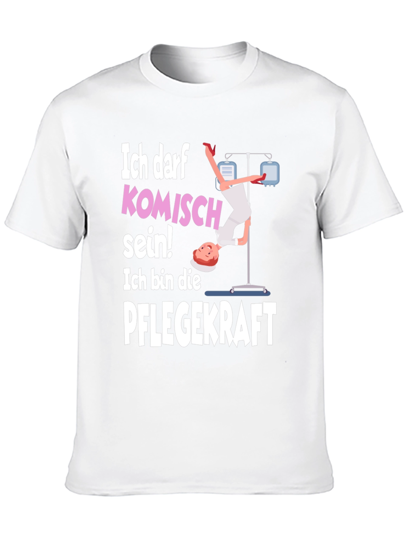Black Funny Nurse T-Shirt - Ich Darf Komisch Sein! view 10