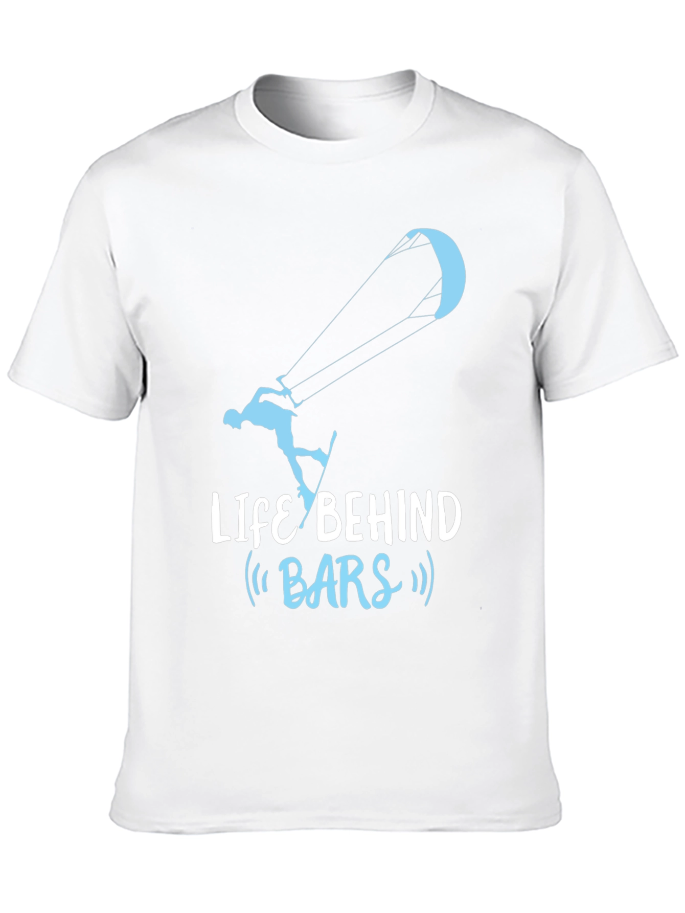 Black Life Behind Bars Kitesurfing T-Shirt - Cool Design view 10