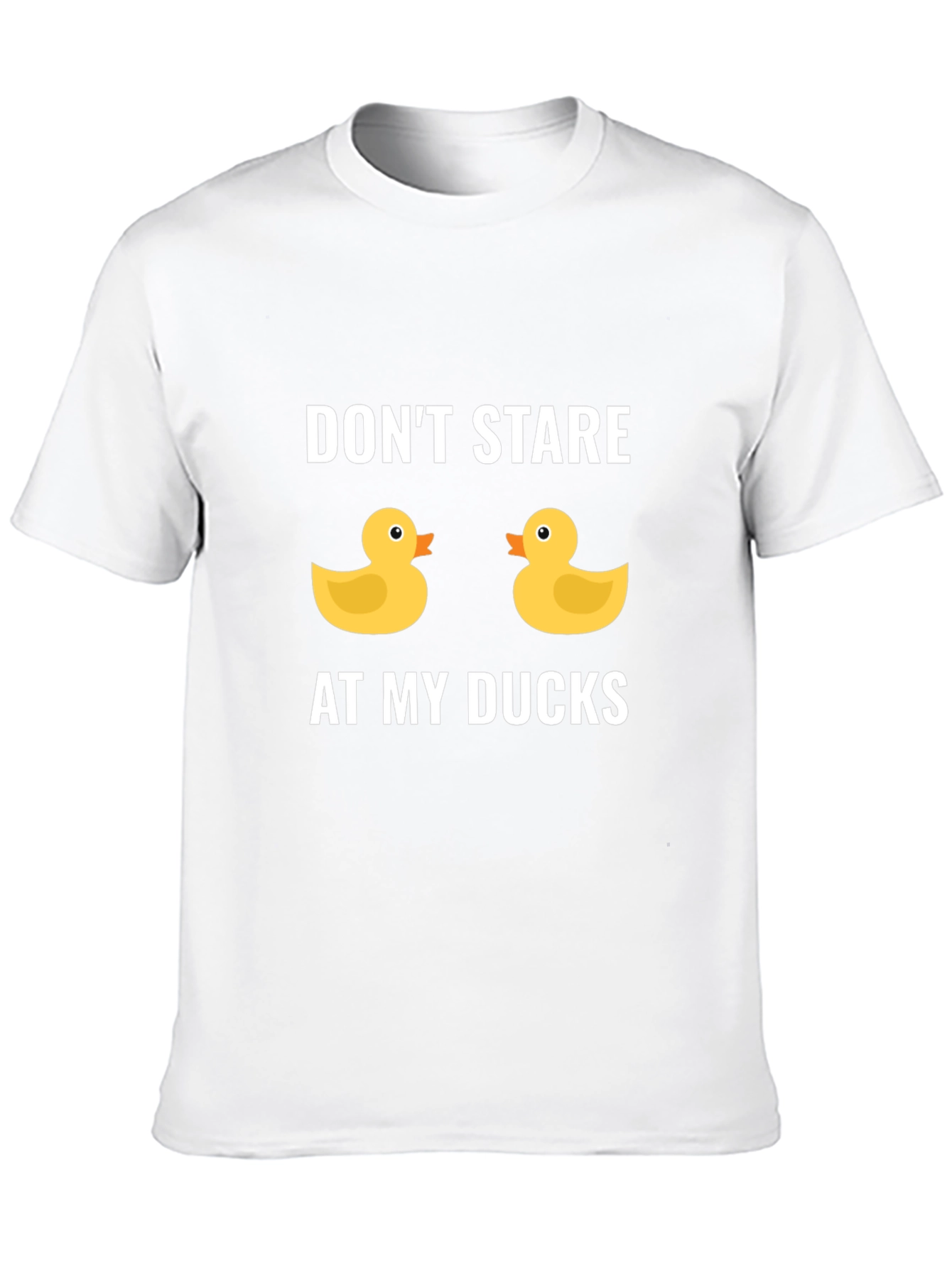 Black Funny Duck Graphic Tee - Don't Stare at My Ducks! view 10