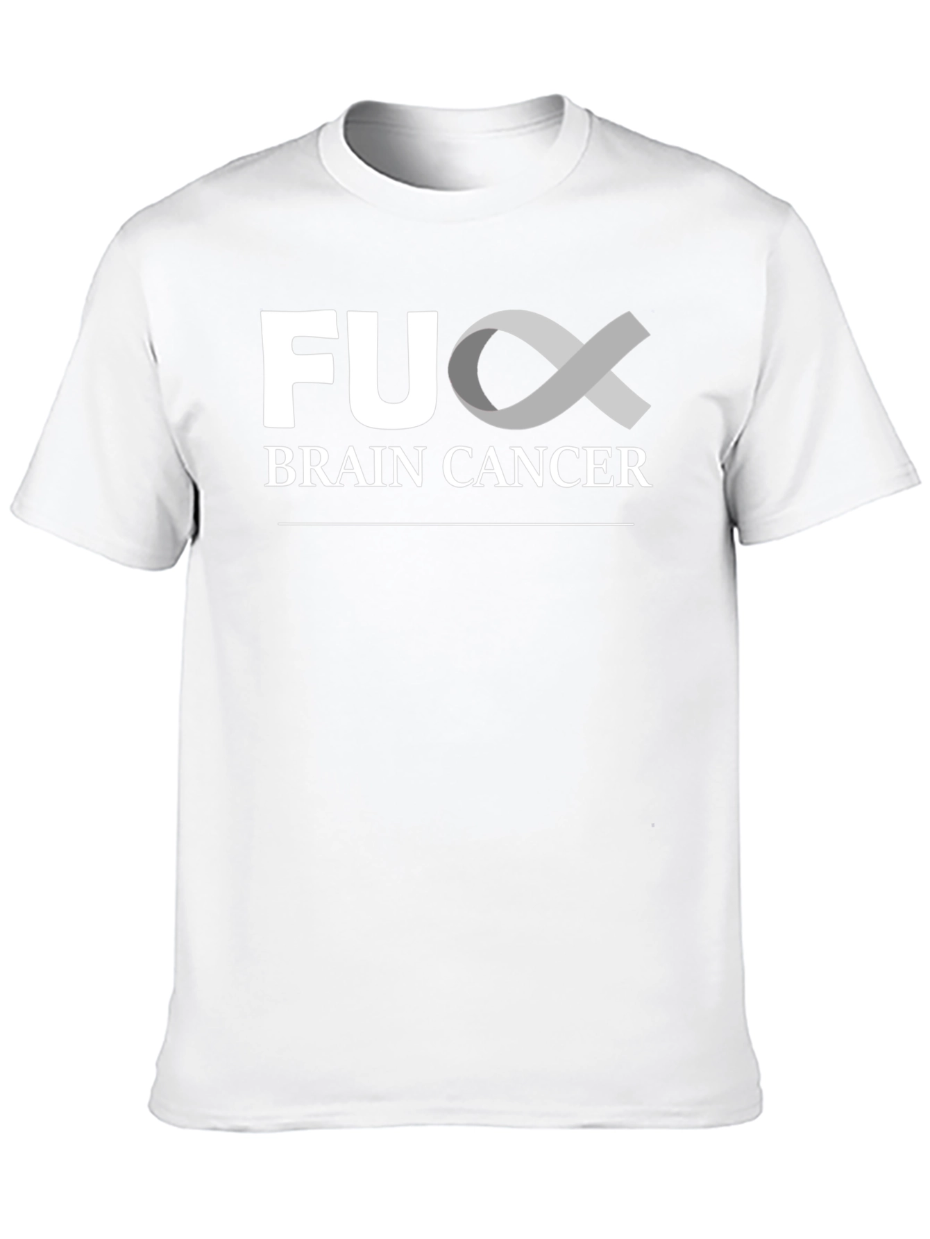 Black FU Brain Cancer Awareness T-Shirt - Support the Fight! view 10