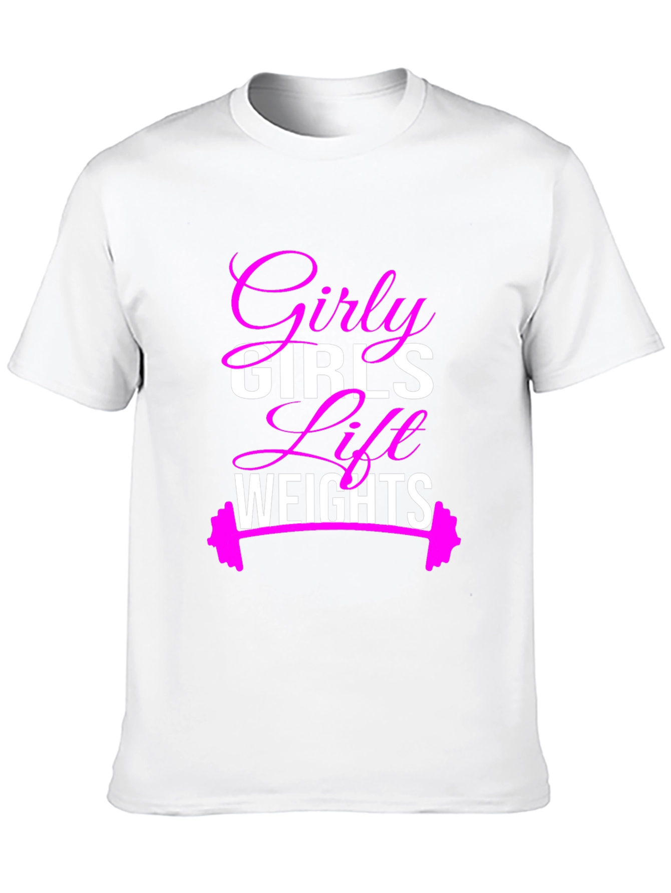 Black Girly Girls Lift Weights T-Shirt - Fitness Apparel view 10