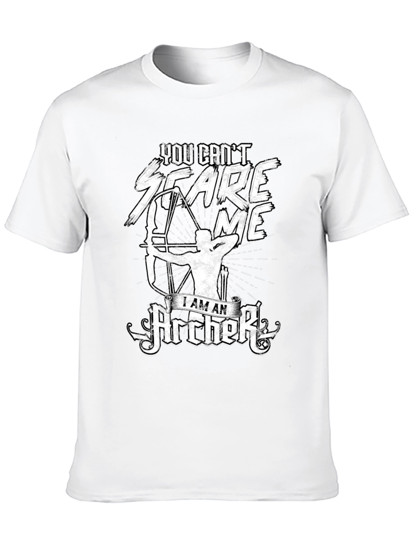 Black Archer T-Shirt - You Can't Scare Me Funny Graphic Tee view 10