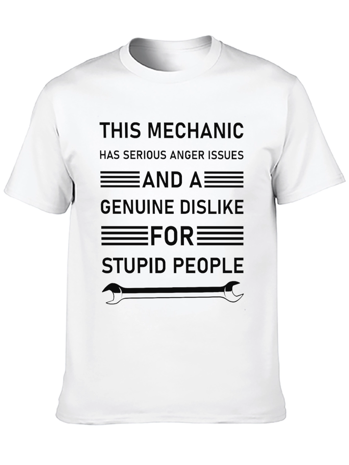 Black Mechanic Anger Issues T-Shirt - Dark Humor view 10