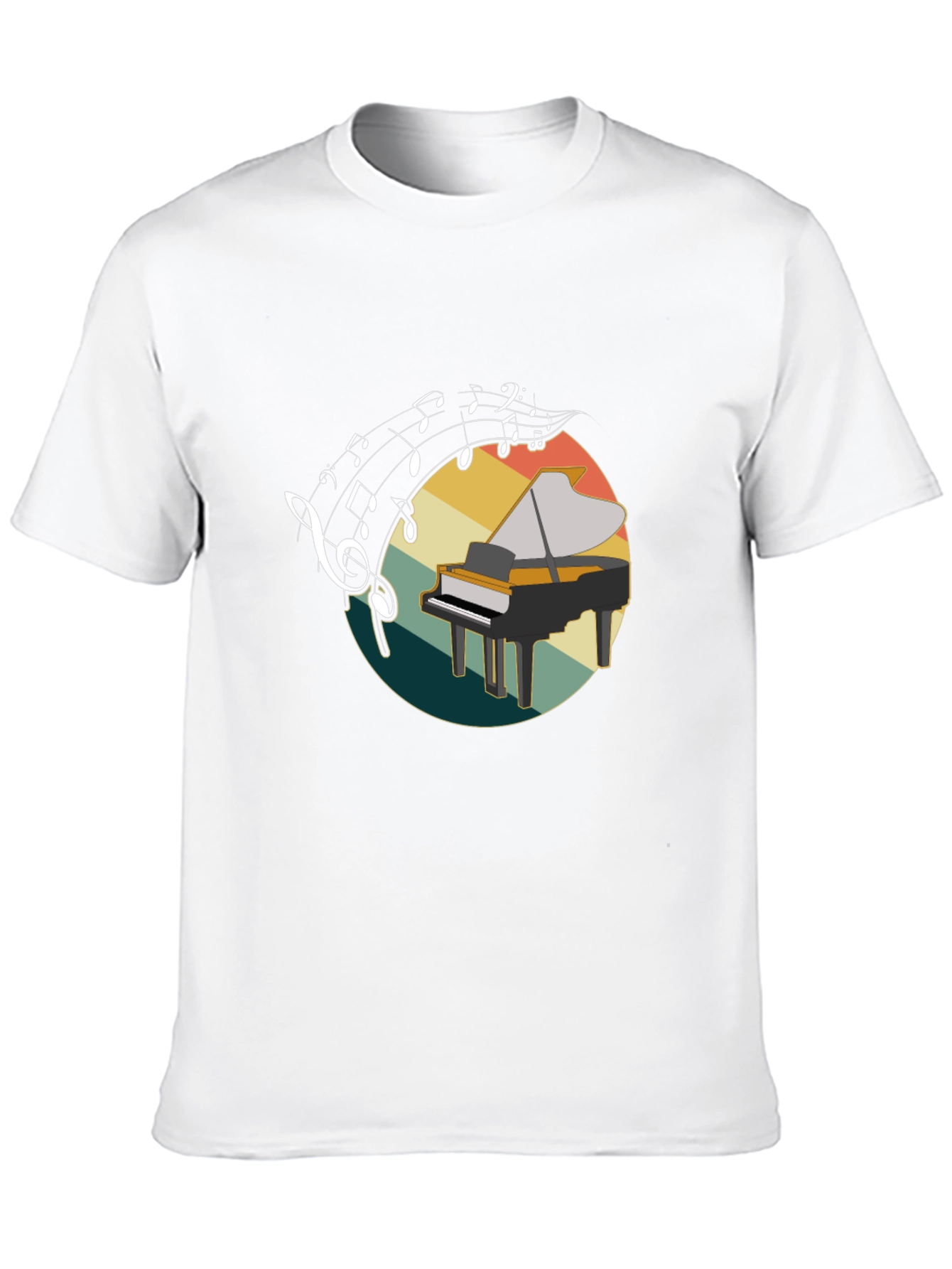 Black Musical Piano Graphic T-Shirt view 10