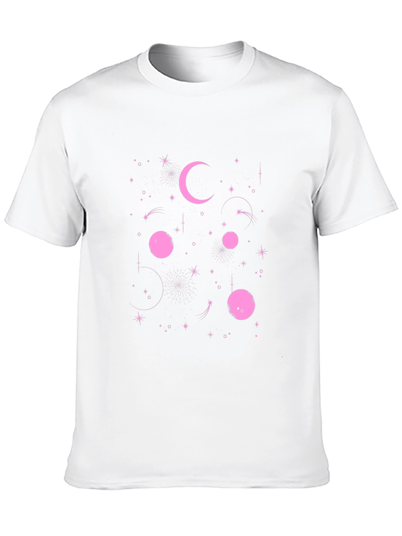 Black Celestial Pink Graphic Black T-Shirt view 10