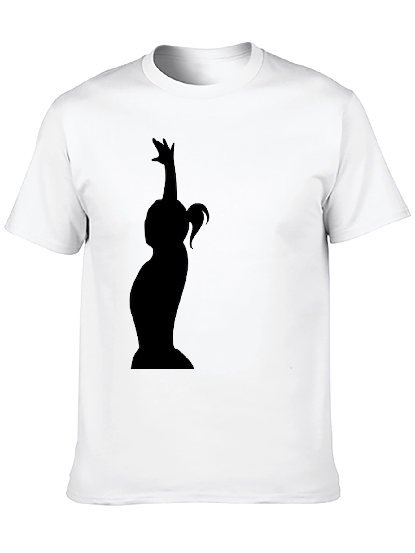 Black Silhouette Graphic Tee - Black Cotton Blend view 10