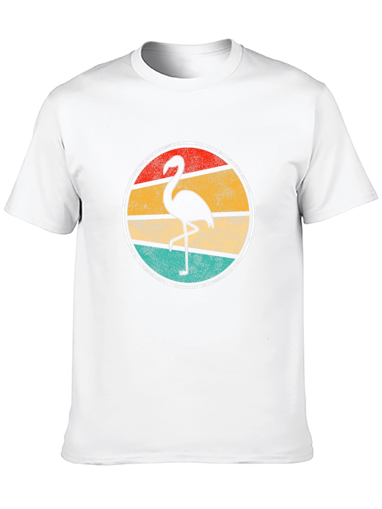 Black Retro Flamingo Graphic Tee - Men's Black T-Shirt view 10