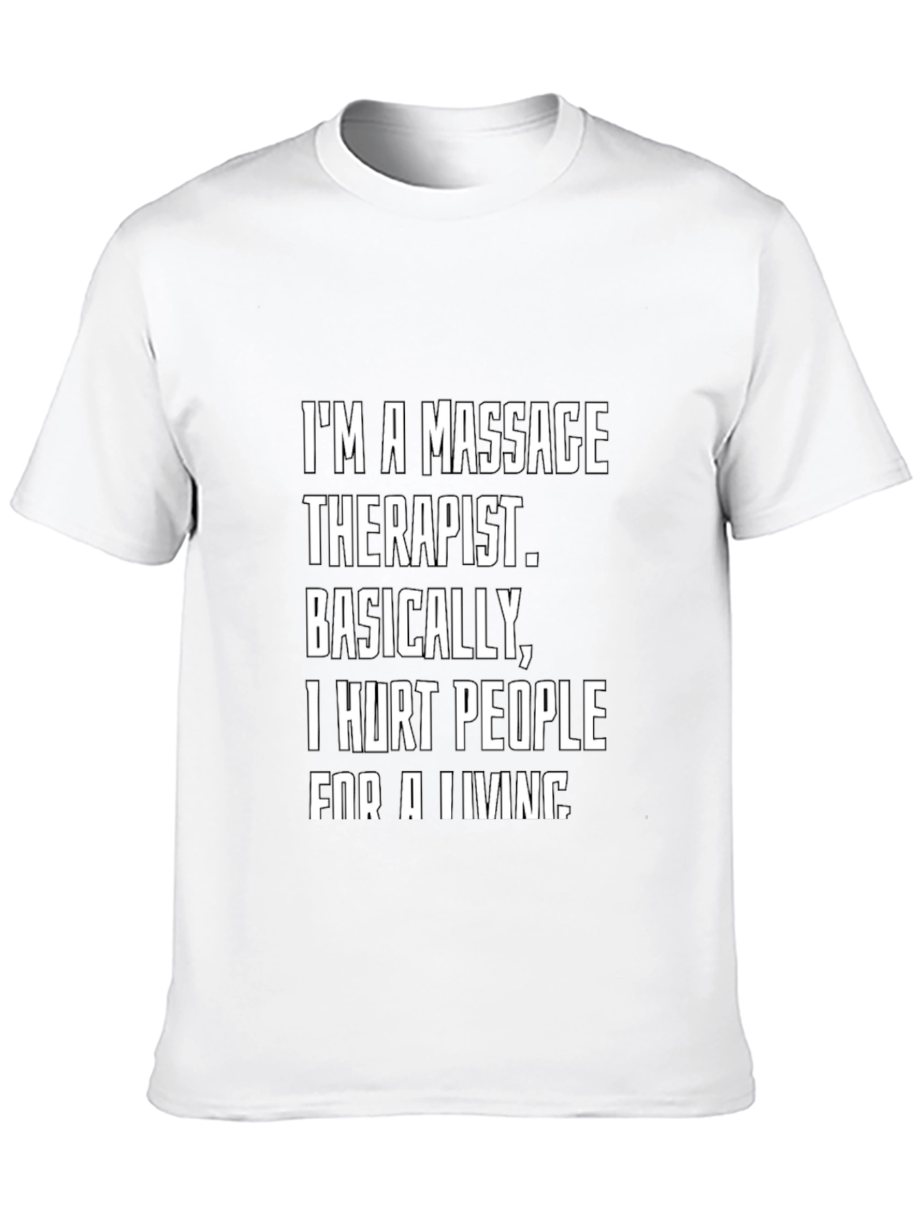 Black Massage Therapist Funny T-Shirt view 10