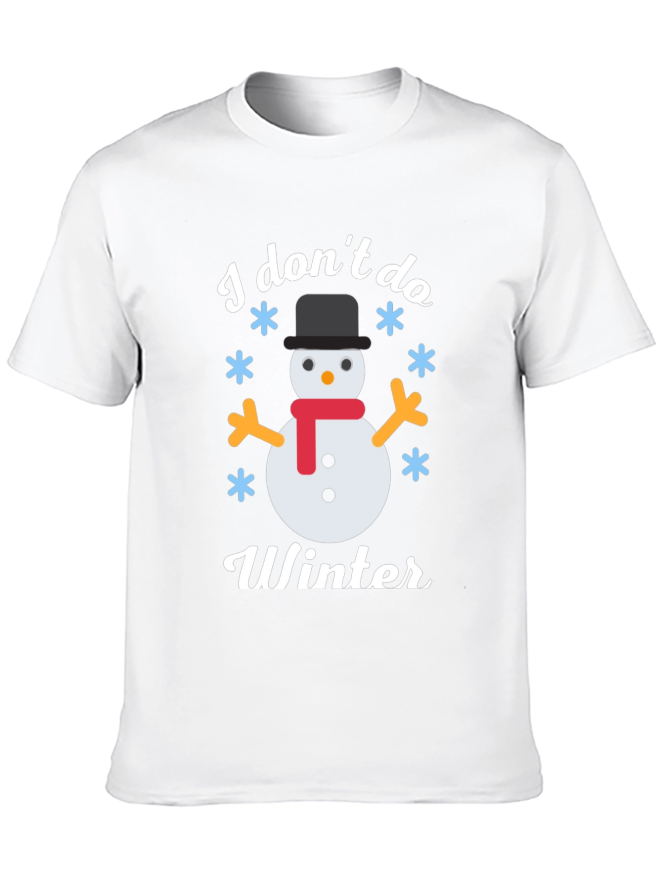 Black I Don't Do Winter Snowman Graphic Tee view 10