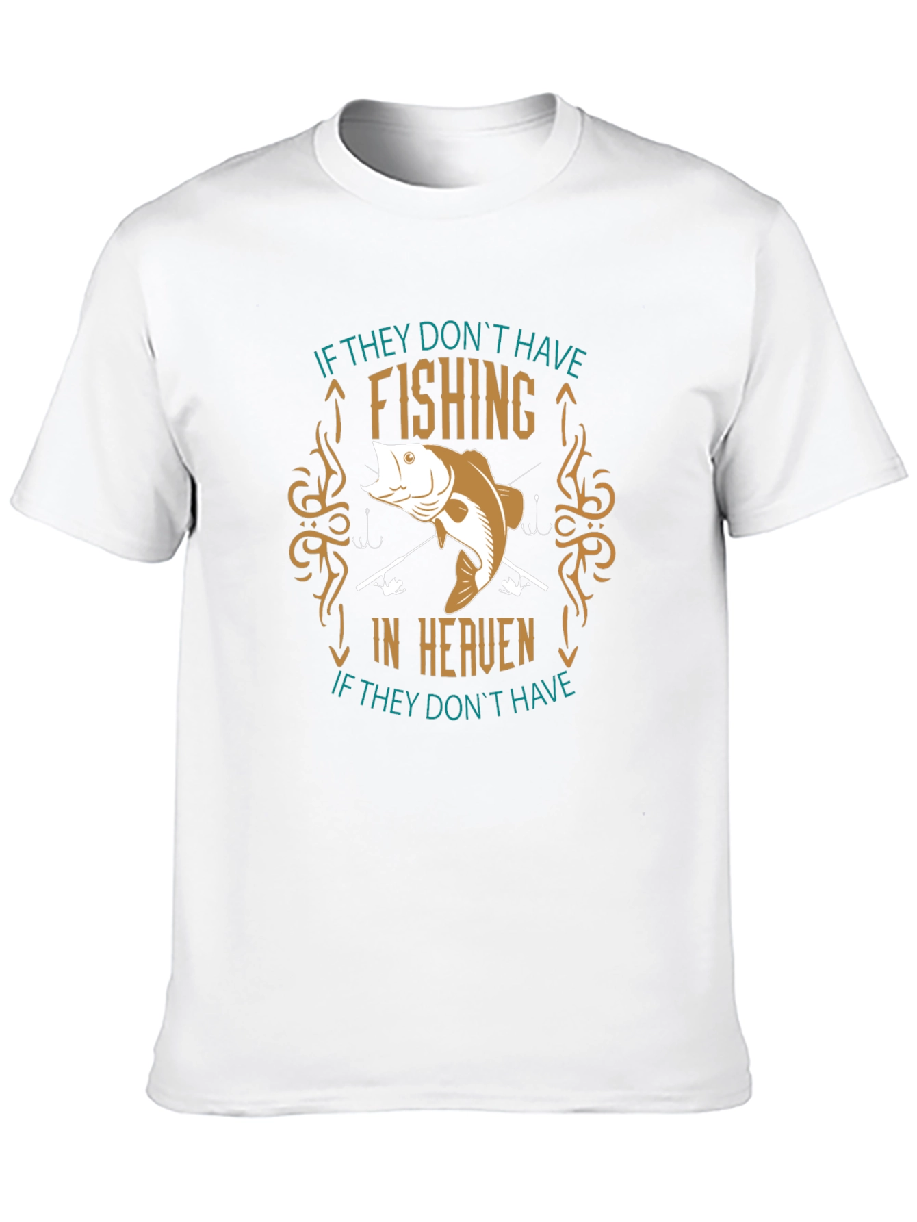 Black Fishing In Heaven Graphic T-Shirt view 10