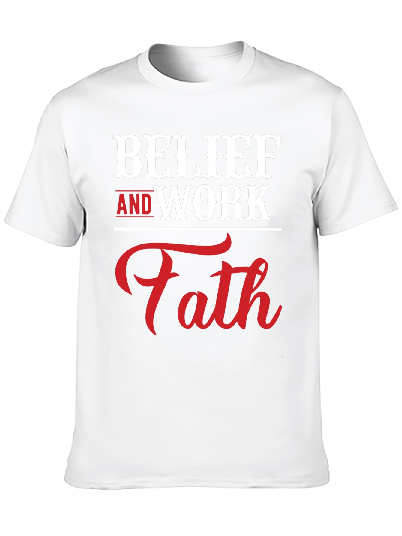 Black Belief and Work Faith Graphic T-Shirt view 10