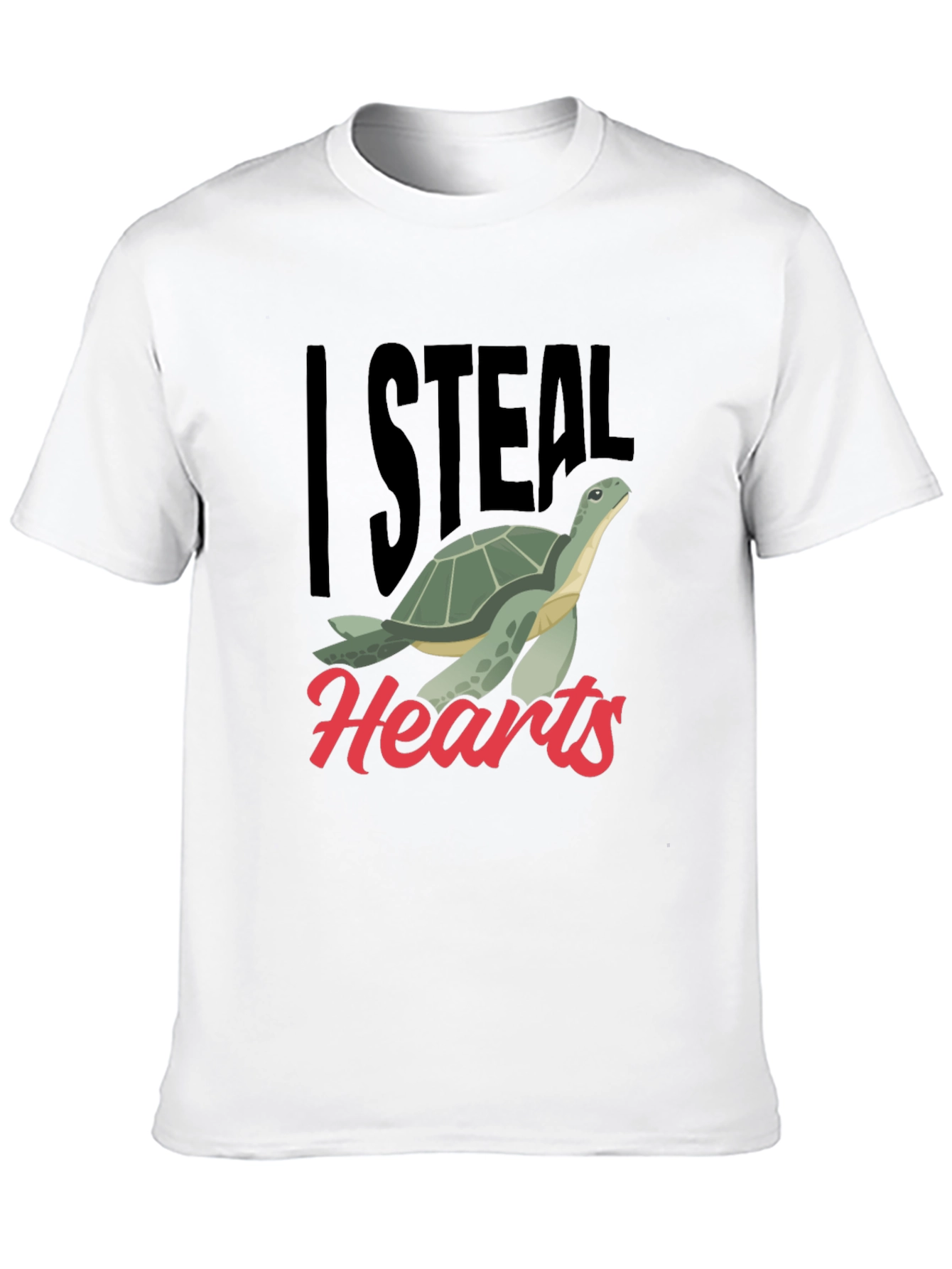 Black I Steal Hearts Turtle T-Shirt view 10