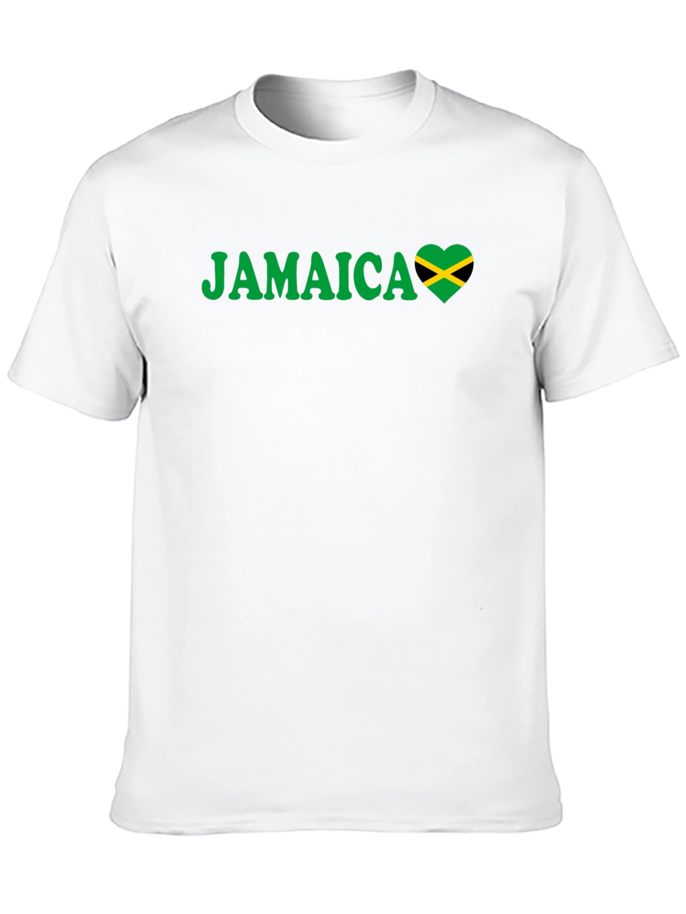 Black Jamaica Heart Flag T-Shirt view 10