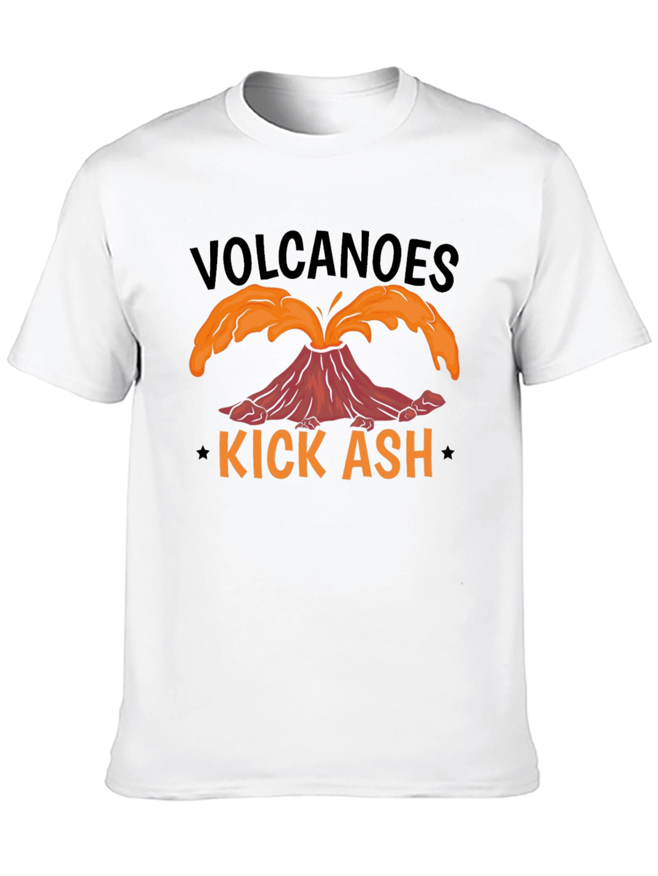 Black Volcanoes Kick Ash T-Shirt - Black view 10