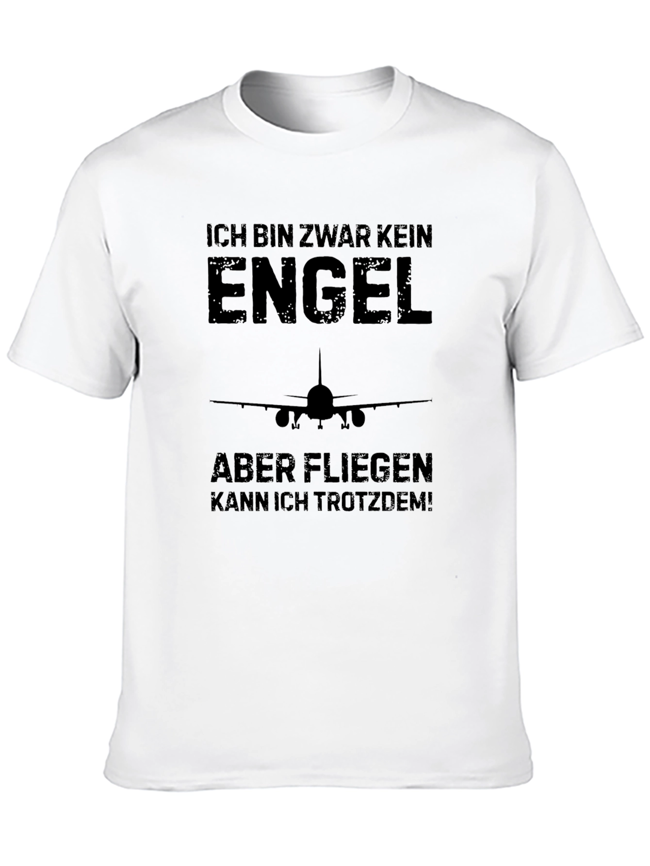 Black Ich Bin Zwar Kein Engel T-Shirt, Funny Pilot Tee view 10