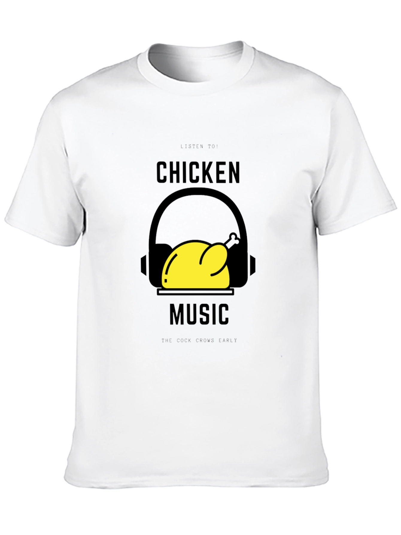 Black Chicken Music Graphic T-Shirt - Black view 10
