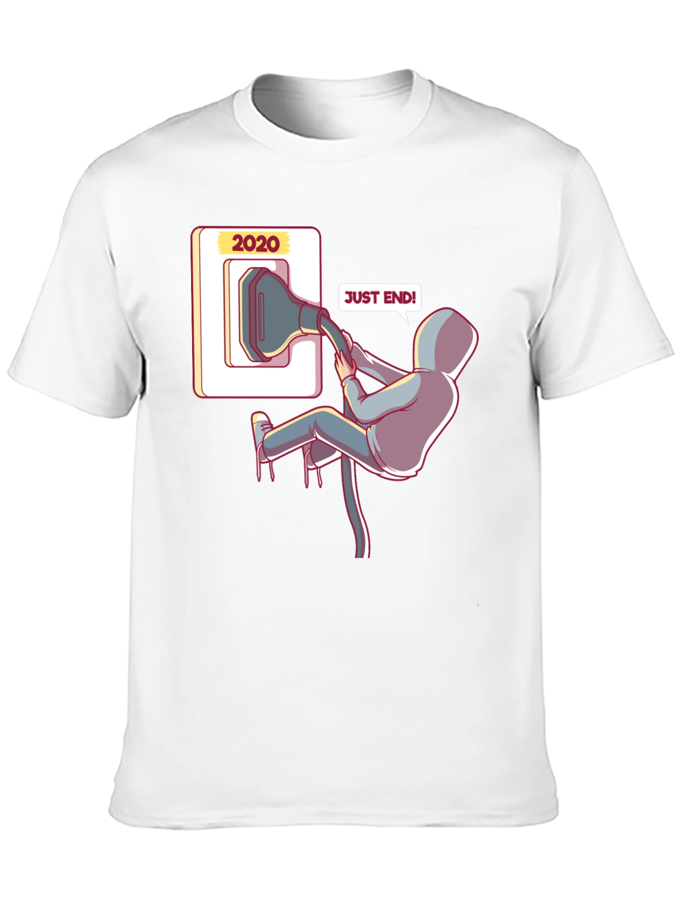 Black 2020 End T-Shirt Funny Novelty Tee view 10