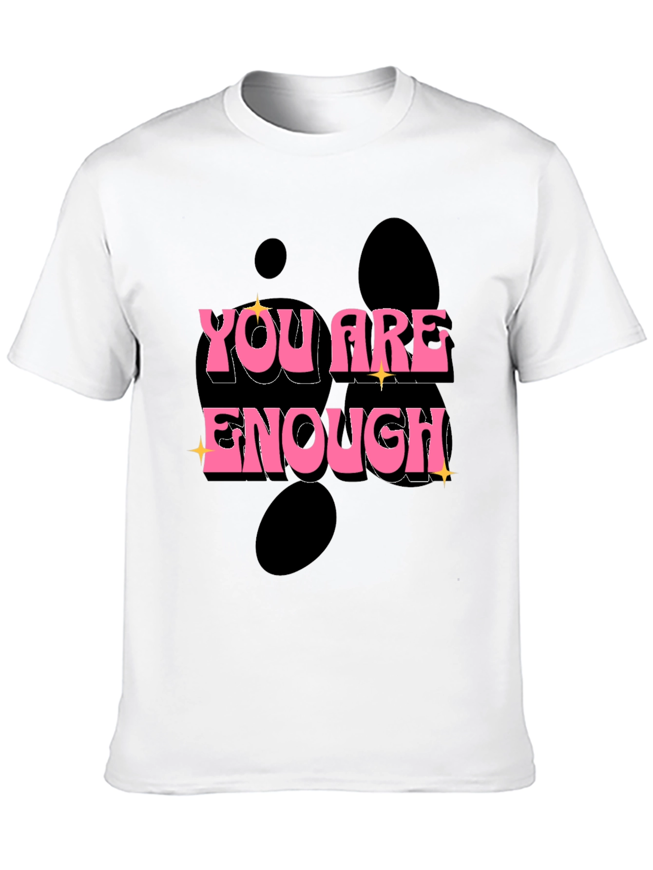 Black You Are Enough Graphic Tee - Black view 10