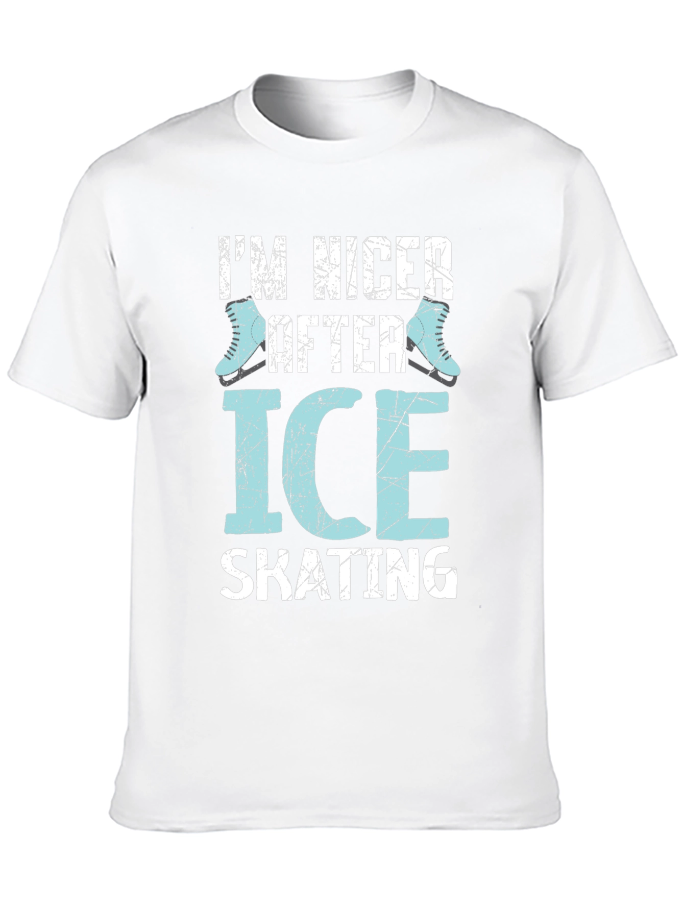 Black I'm Nicer After Ice Skating Graphic T-Shirt view 10