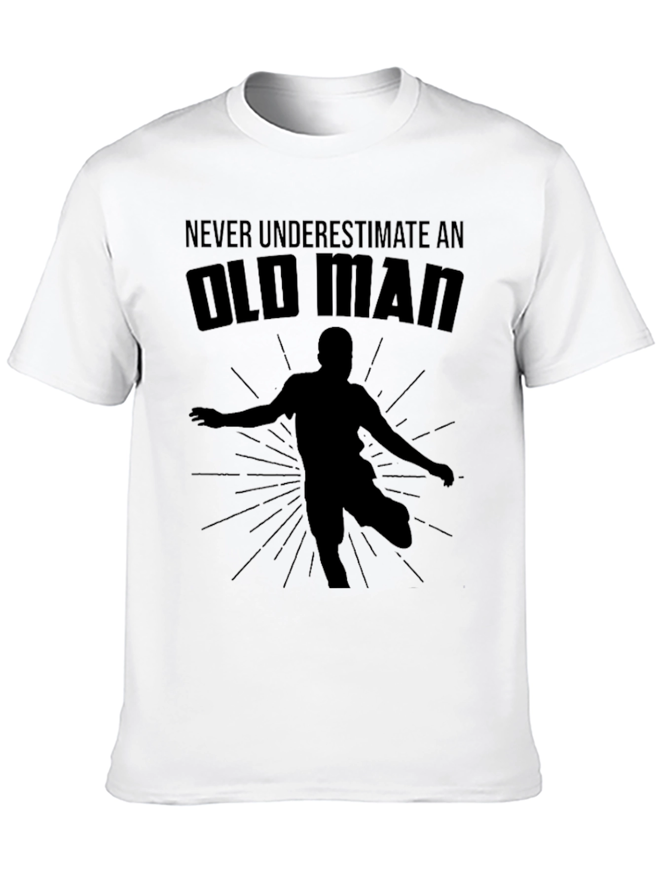 Black Never Underestimate an Old Man T-Shirt view 10