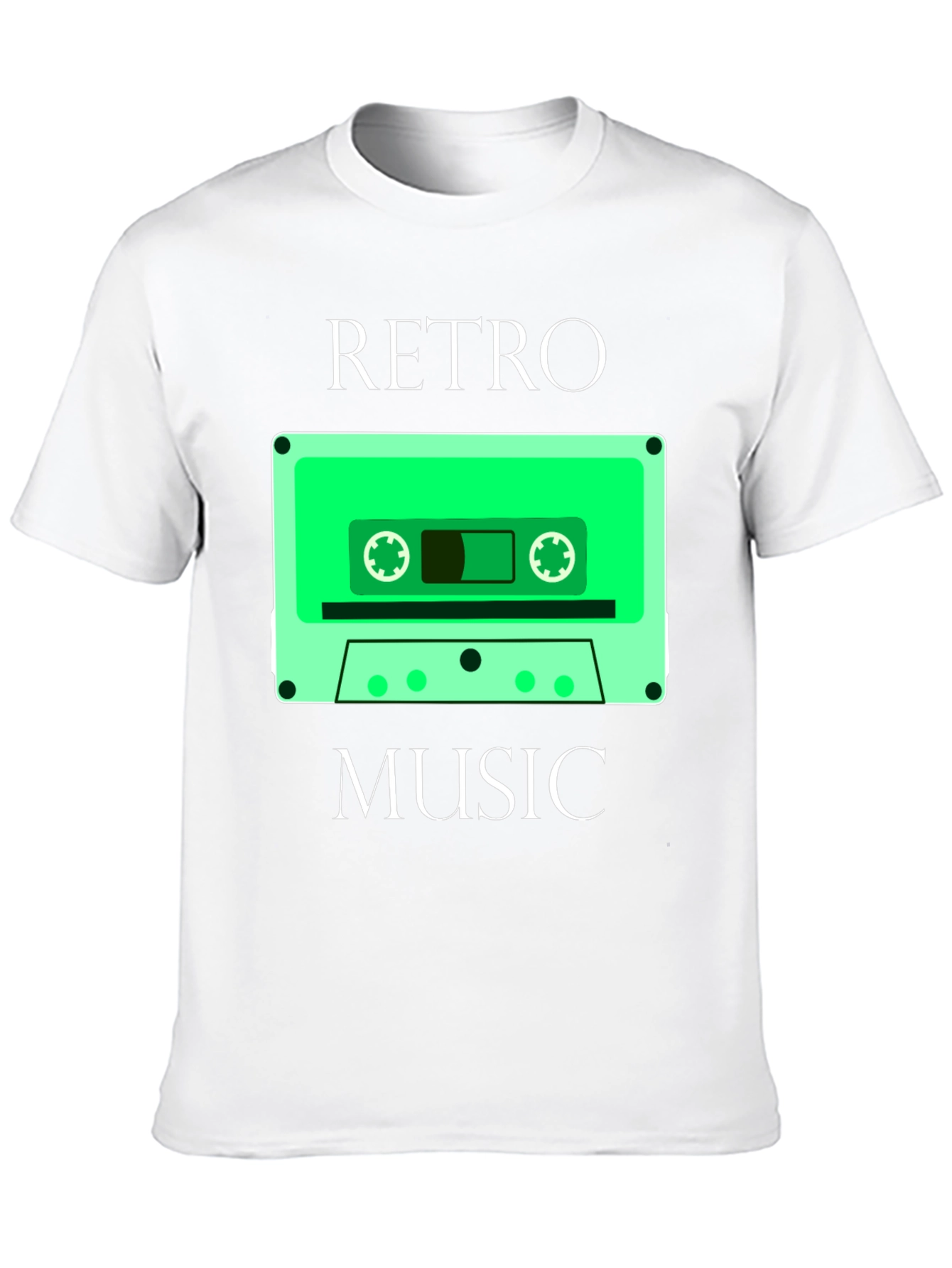 Black Retro Music Cassette Graphic T-Shirt view 10