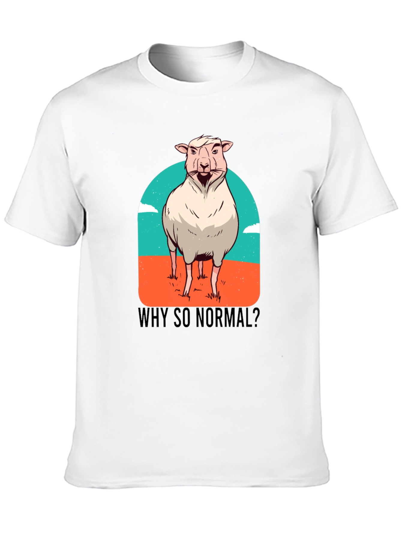 Black Why So Normal? Sheep Graphic T-Shirt view 10