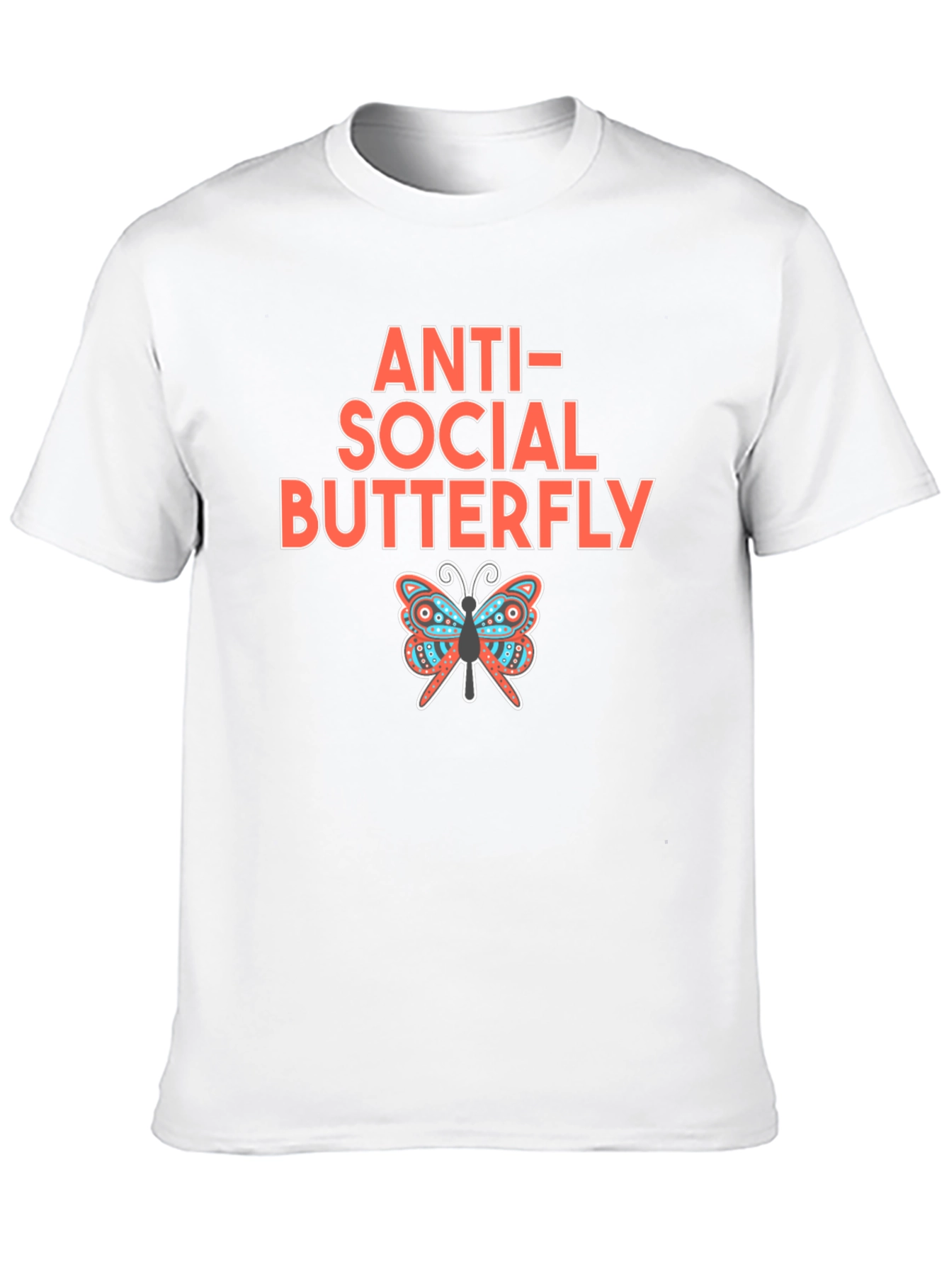 Black Anti-Social Butterfly Graphic Tee view 10