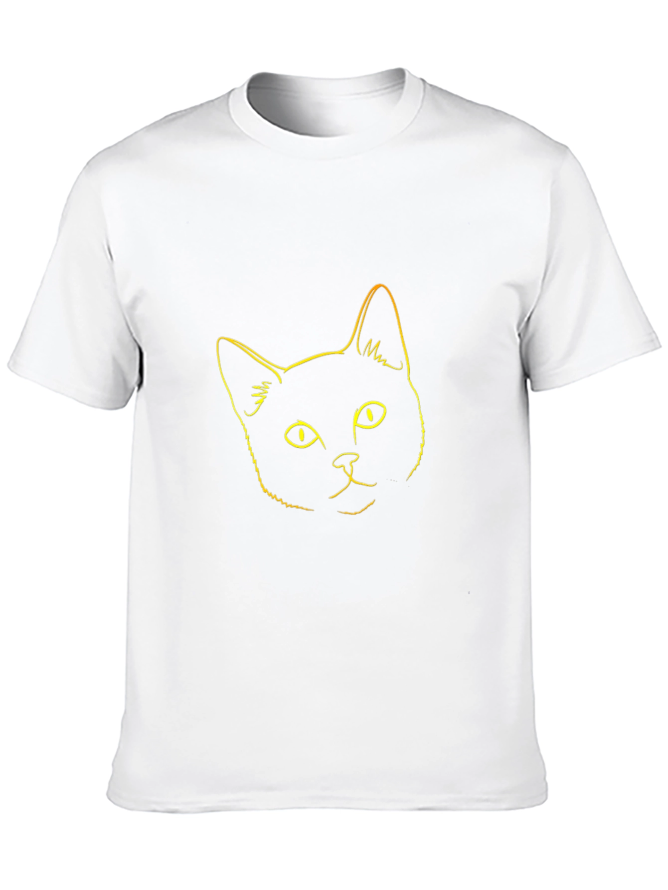 Black Cool Cat Outline Graphic Tee - Black view 10